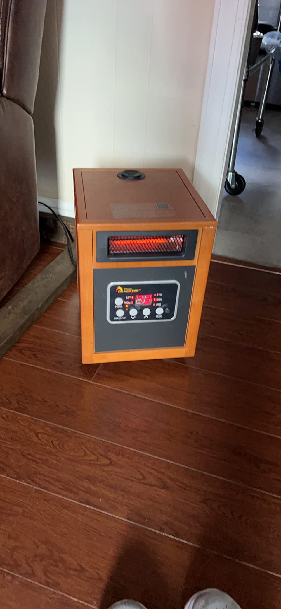 Dr. Infrared Heater DR-968H Indoor Portable Space Heater with Humidifier, 1500-Watt, Cherry customer photo 2