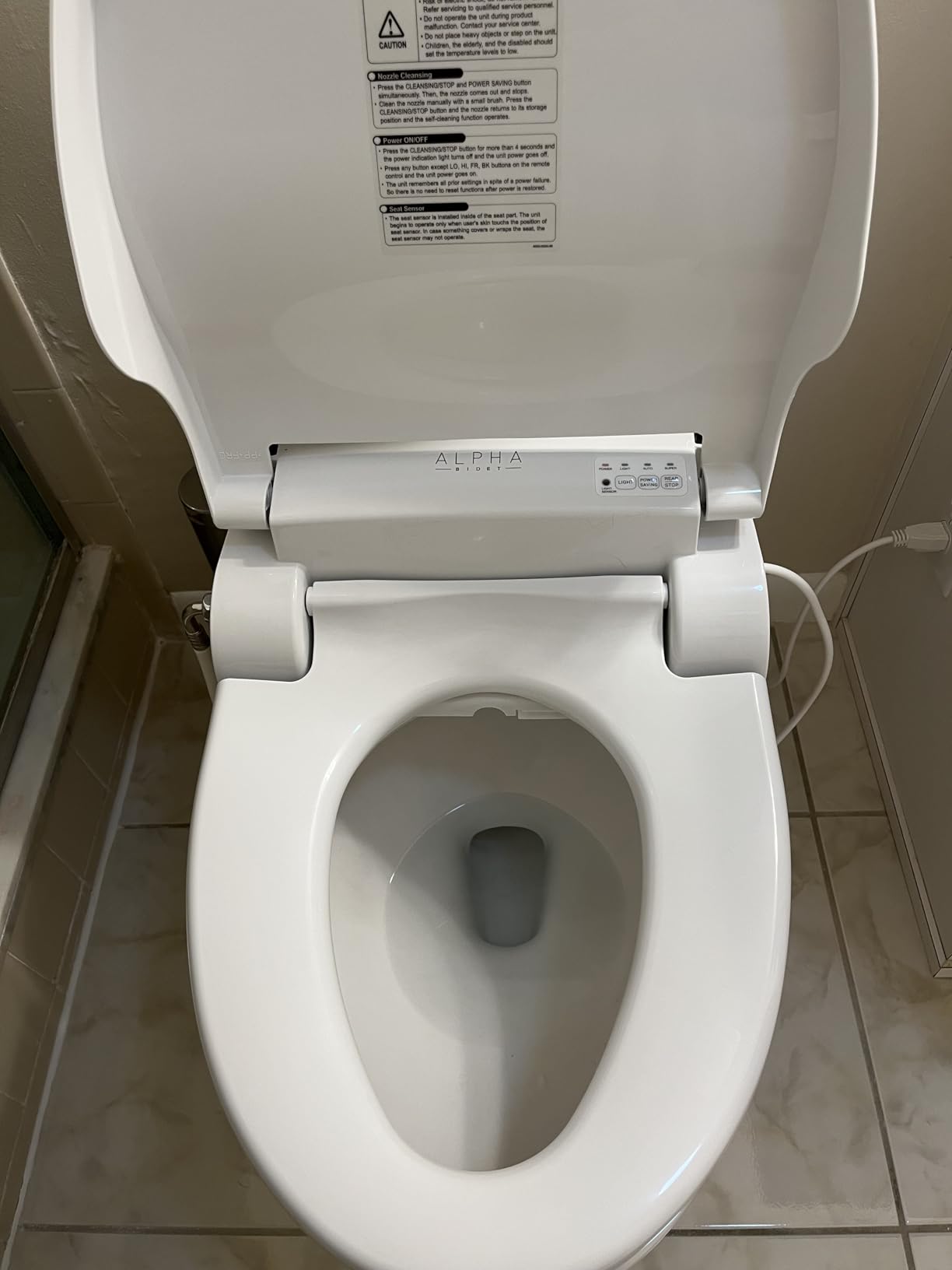 ALPHA BIDET JX2 Elongated Bidet Toilet Seat, White, Endless Warm Water, Bowl Mist, LED Light, Quiet Operation, Wireless Remote, Stainless Steel Nozzle, Sittable Lid, 3 Year Warranty customer photo 1