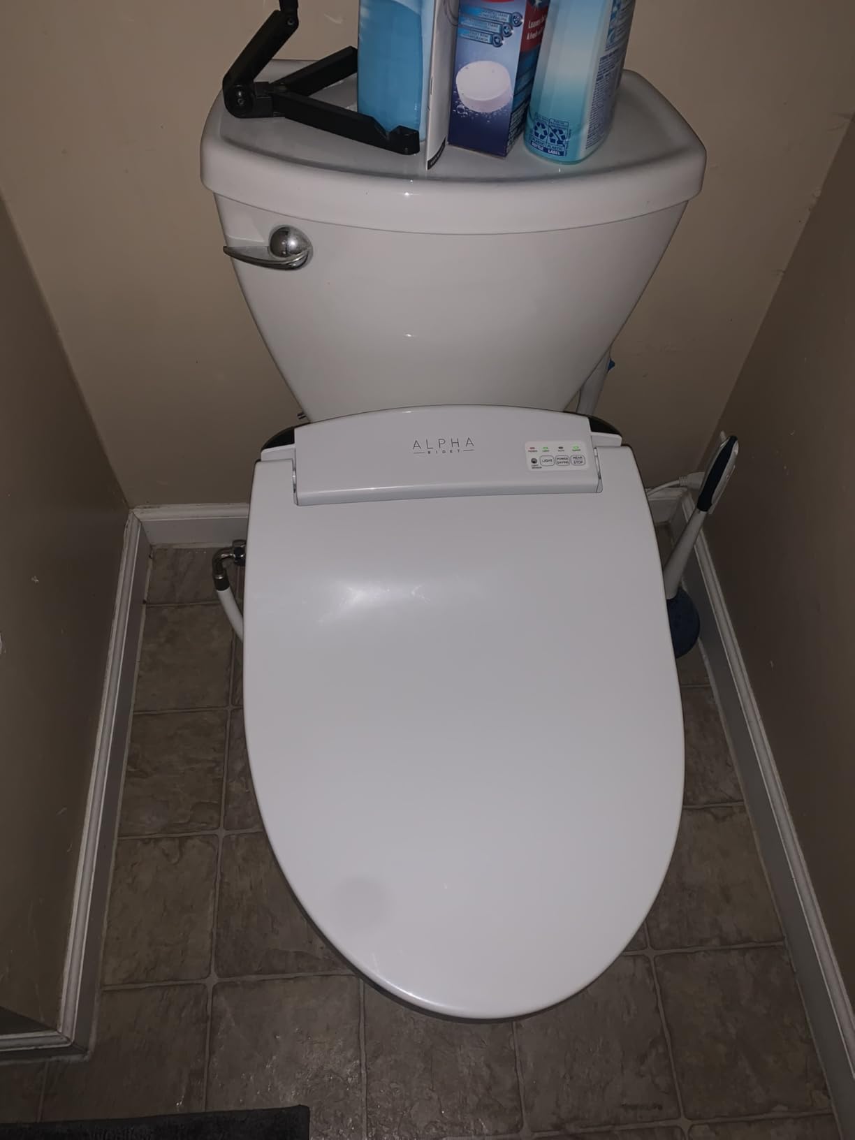 ALPHA BIDET JX2 Elongated Bidet Toilet Seat, White, Endless Warm Water, Bowl Mist, LED Light, Quiet Operation, Wireless Remote, Stainless Steel Nozzle, Sittable Lid, 3 Year Warranty customer photo 2