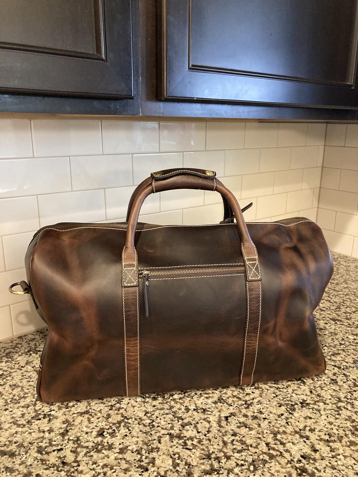 Handmade Leather Travel Duffel Bag - Airplane Underseat Carry On Bags by Rustic Town customer photo 1