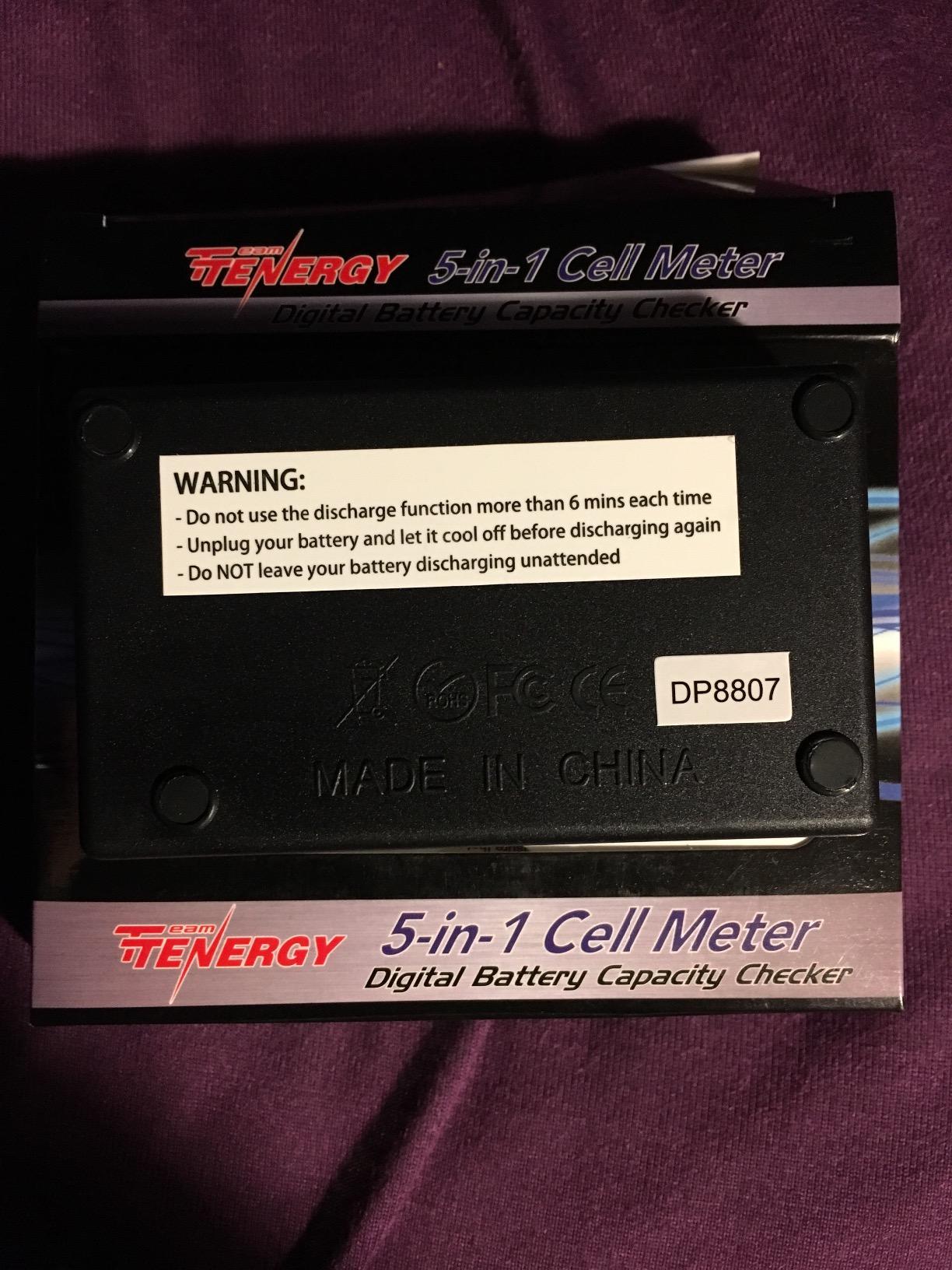 Tenergy 5-in-1 Battery Meter, Intelligent Cell Meter Digital Battery Checker/Balancer for LiPo / LiFePO4 / Li-ion/NiCd/NiMH Battery Packs customer photo 2