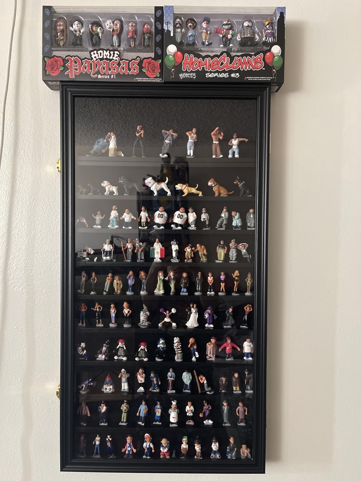 Minifigure Display Case - Building Block Toy Wall Cabinet Showcase with Lockable UV Protection Door (Black Finish Frame) customer photo 1