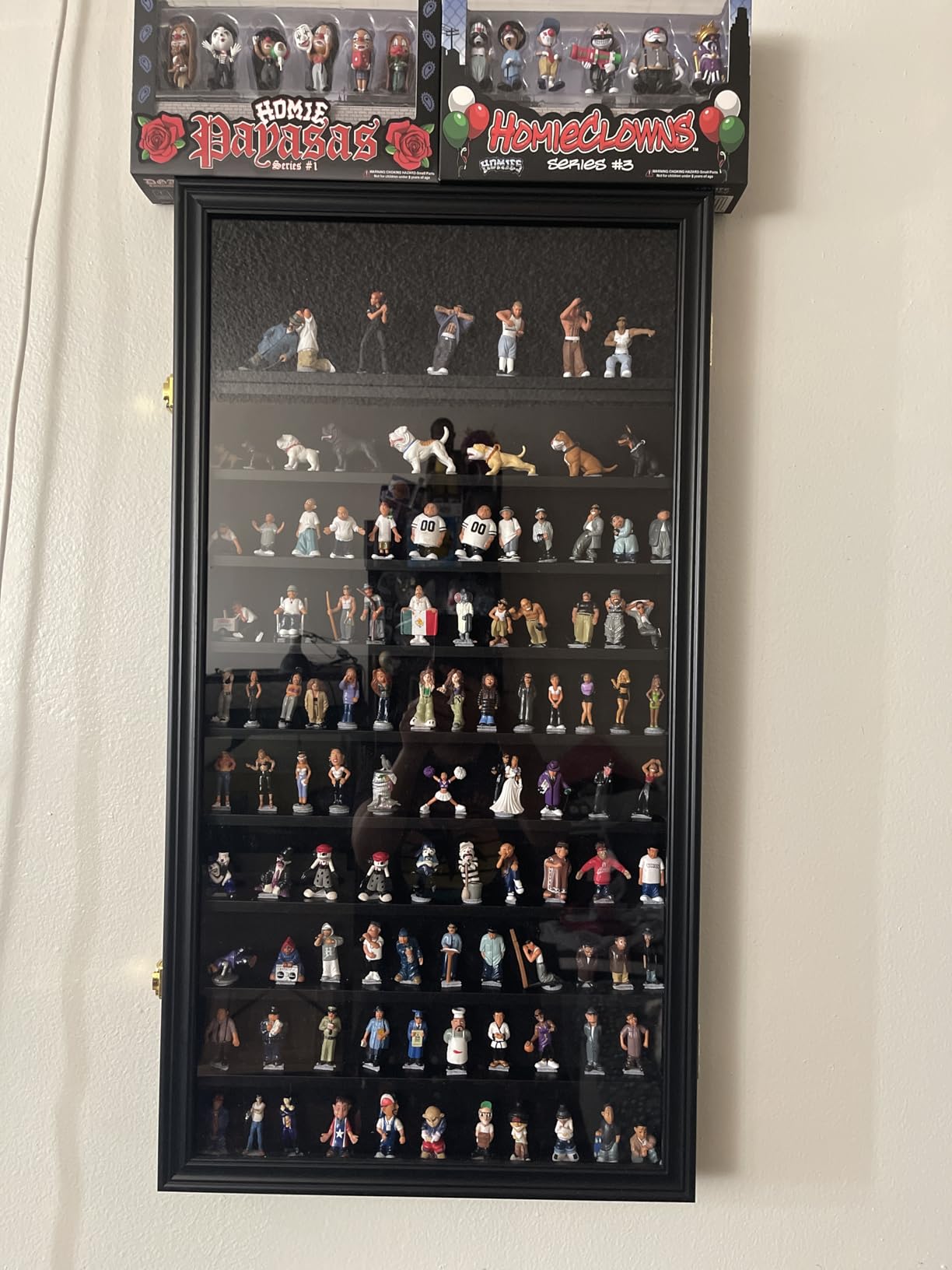Minifigure Display Case - Building Block Toy Wall Cabinet Showcase with Lockable UV Protection Door (Black Finish Frame) customer photo 2