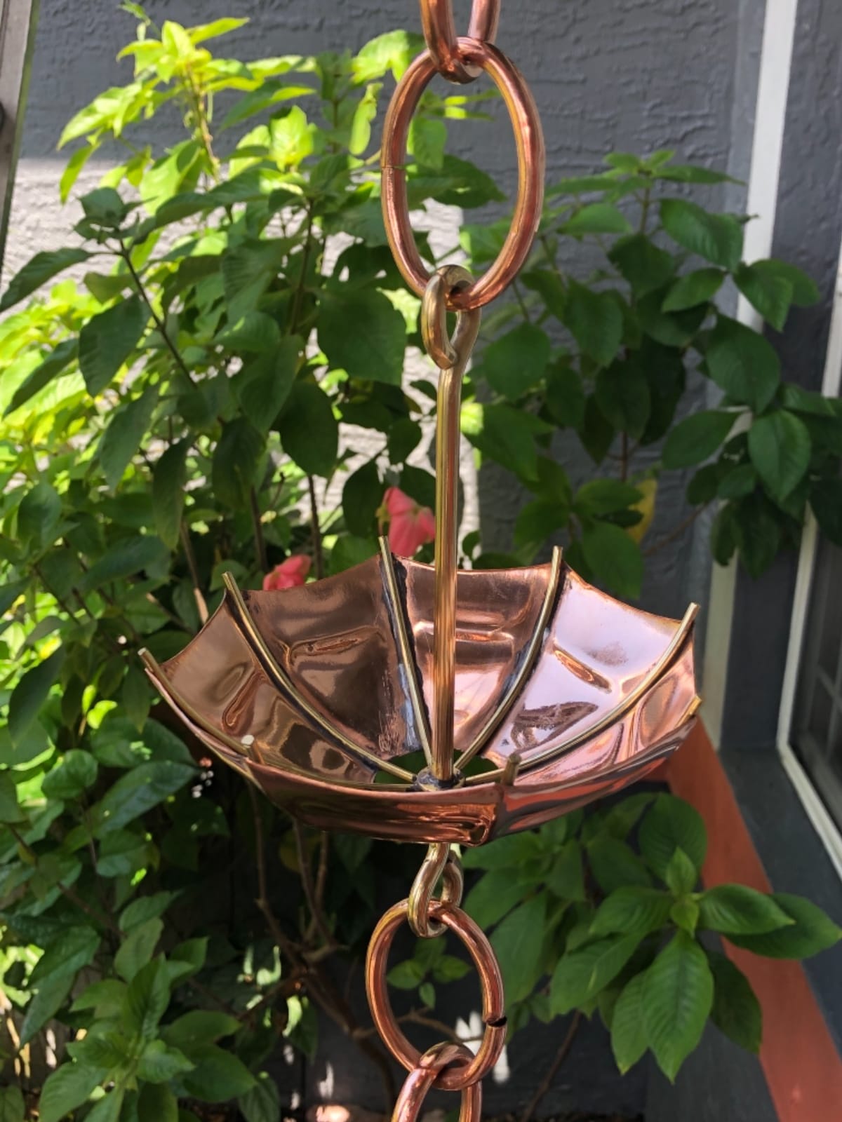 Good Directions 486P-8 Umbrella Rain Chain 8-1/2 Feet Long, Extra Large Umbrellas, 100% Pure Copper customer photo 2