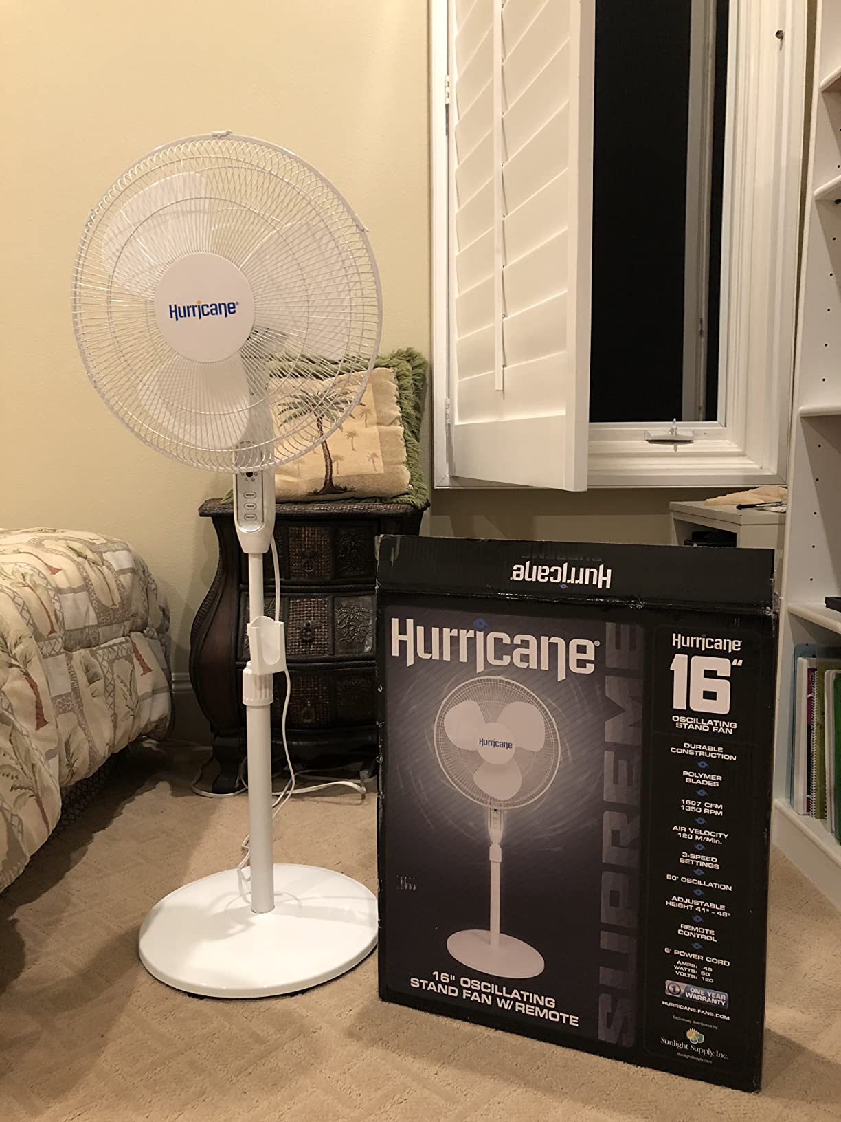 Hurricane Pro High-Velocity Oscillating Metal Stand Fan, 3 Speeds, 20in customer photo 2