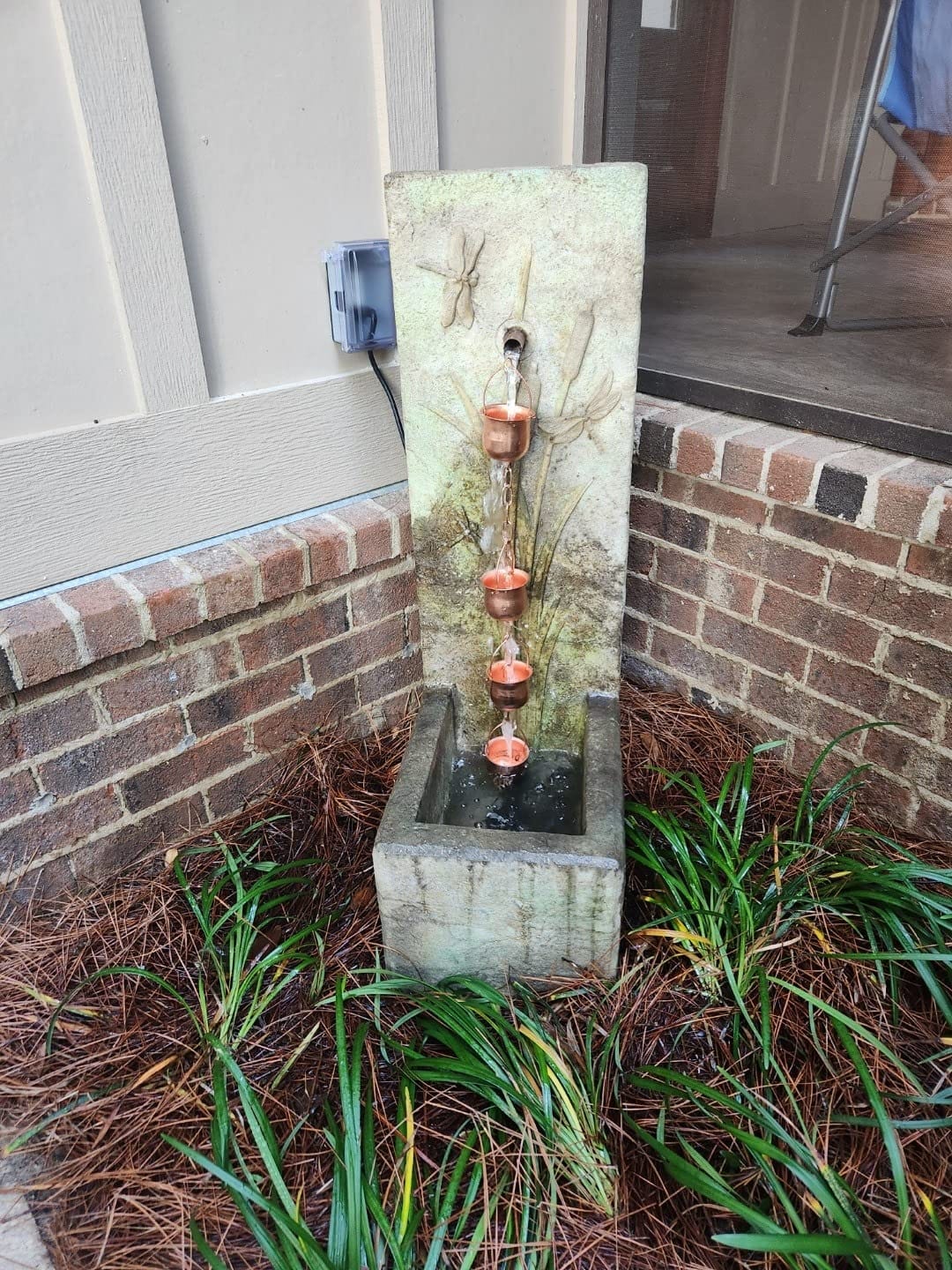 Copper Rain Chain - Decorative Chimes & Cups Replace Gutter Downspout & Divert Water Away from Home for Stunning Fountain Display customer photo 1