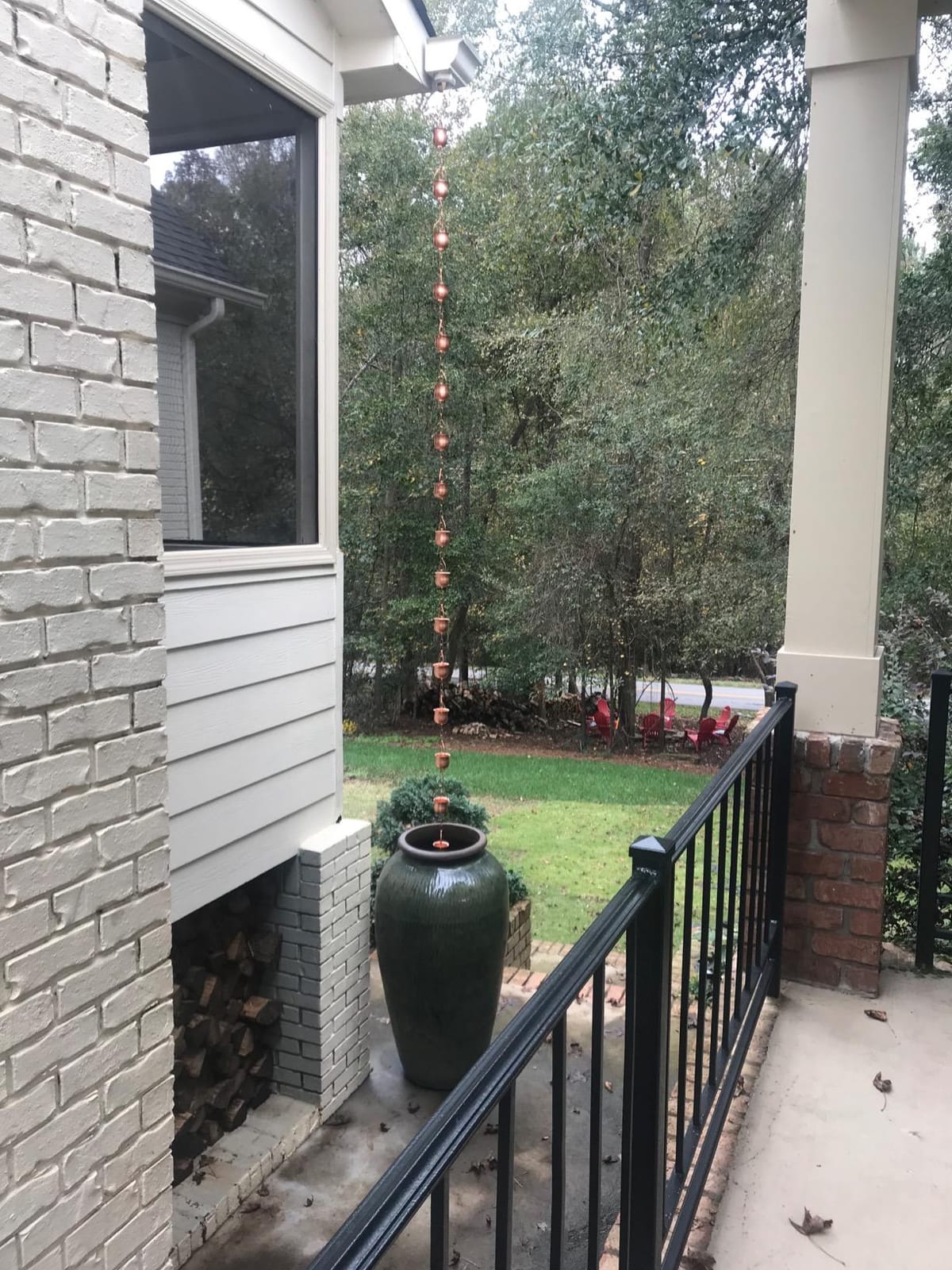 Copper Rain Chain - Decorative Chimes & Cups Replace Gutter Downspout & Divert Water Away from Home for Stunning Fountain Display customer photo 2