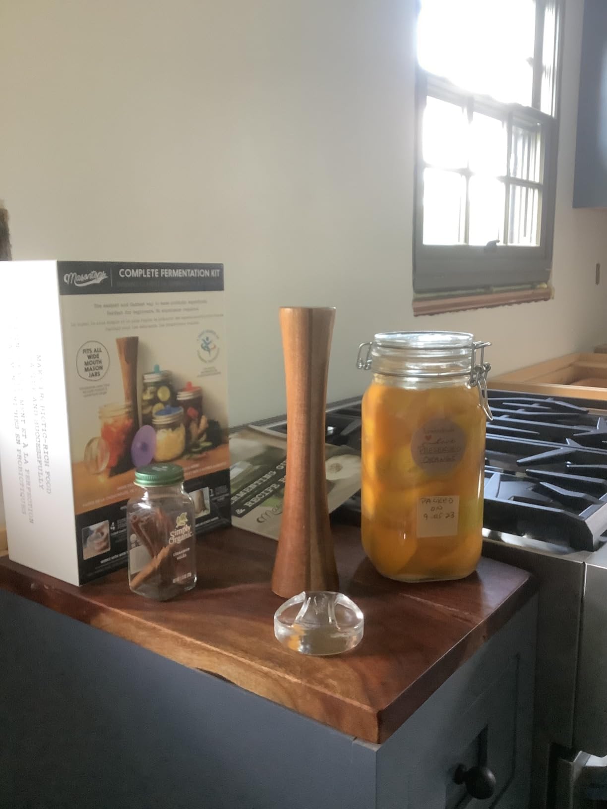 Masontops Complete Mason Jar Fermentation Kit - Pickle Kit, Sauerkraut Making Kit Kimchi Container - Fermentation Airlock Lids Wide Mouth Mason Jars customer photo 2