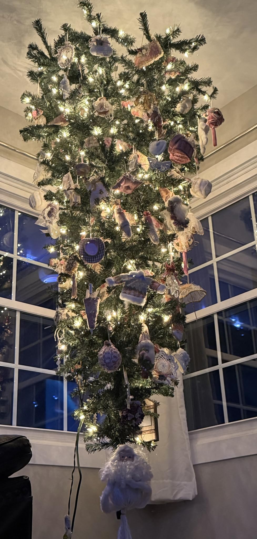 Northlight 5.5' Pre-Lit Medium Spruce Upside Down Artificial Christmas Tree - Clear Lights customer photo 1