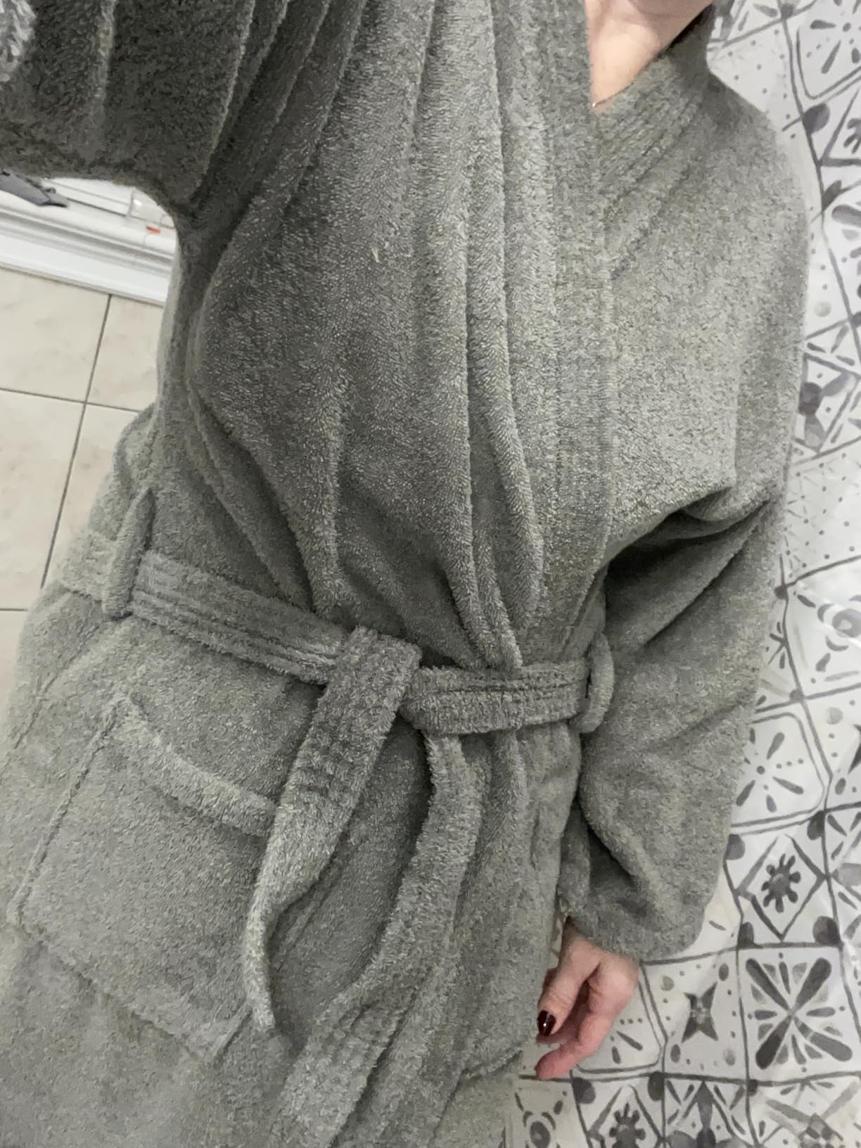 Turkuoise Soft & Absorbent Towel Robe, 100% Cotton Turkish Terry Cloth Kimono Bathrobes for Women customer photo 1