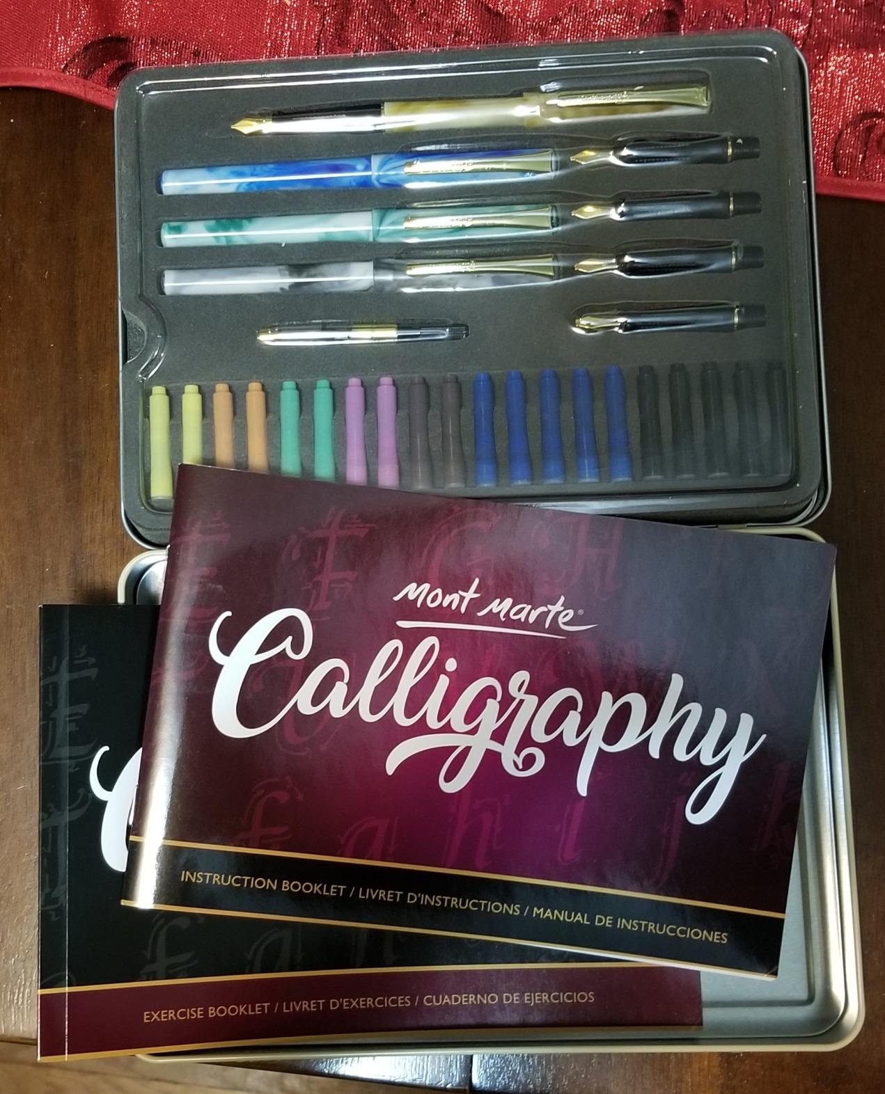 Mont Marte Calligraphy Set, 32 Piece. Includes Calligraphy Pens, Calligraphy Nibs, Ink Cartridges, Introduction Booklet and Exercise Booklet customer photo 2