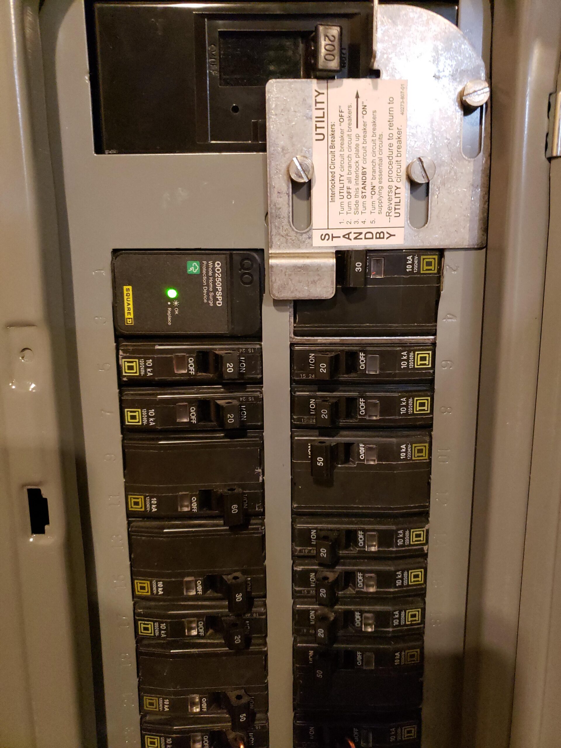 Square D - QO250PSPD QO Whole House Surge Protection Device, 50kA, 120/240V, 1-Phase, No Wiring, Plug-On Neutral customer photo 2