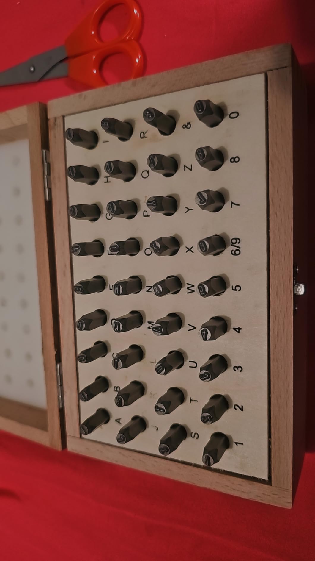 HimaPro Letter and Number Stamp Set 36pcs 40Cr Alloy Steel Metal Stamp in Wooden case (3mm 1/8 Inch) customer photo 1