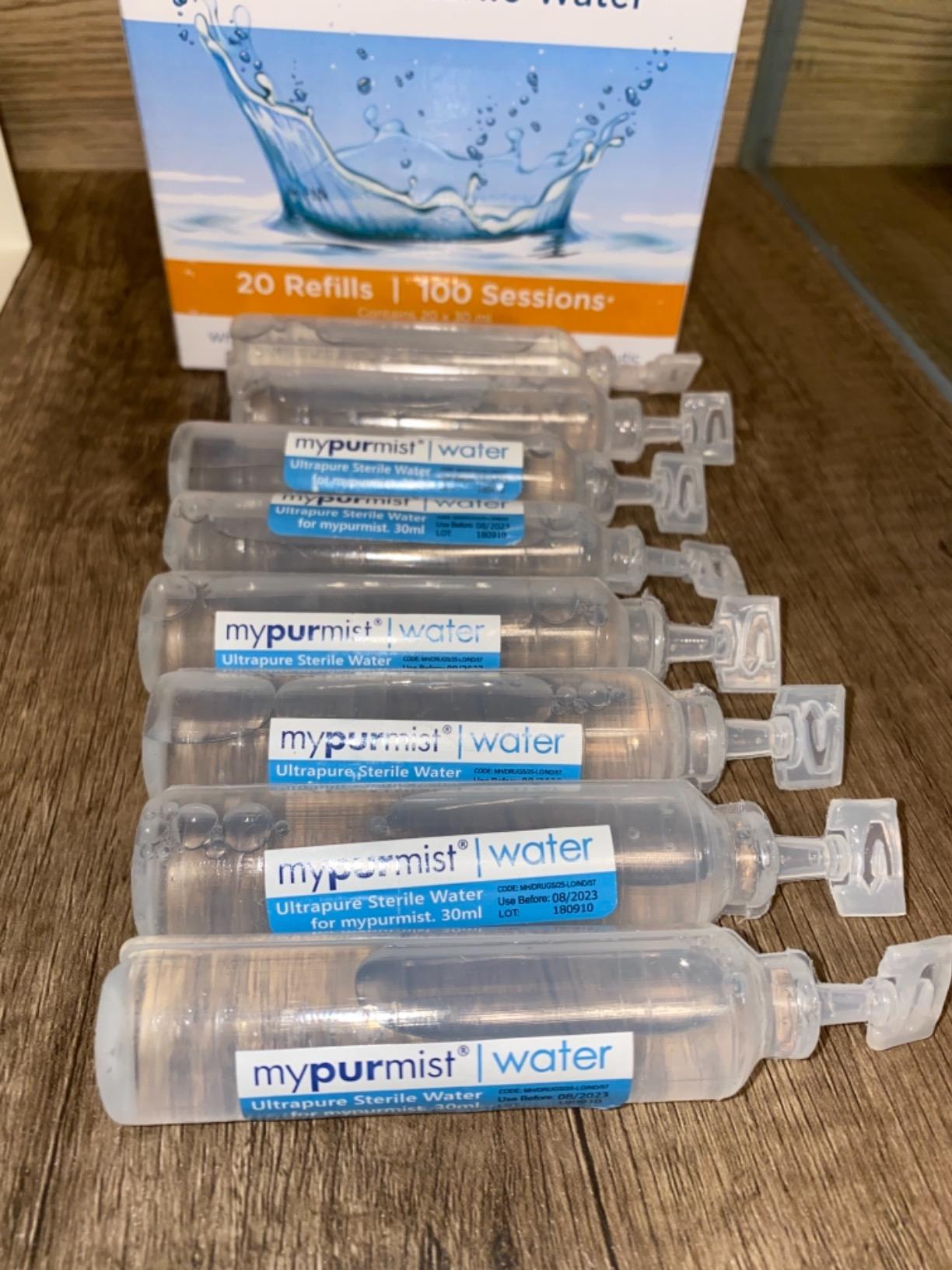 Mypurmist Free Cordless Steam & Sinus Inhaler Premium Kit | Premium cordless steam inhaler kit with extra water refills, handsfree strap, scent pads, travel bag, and charger. customer photo 2