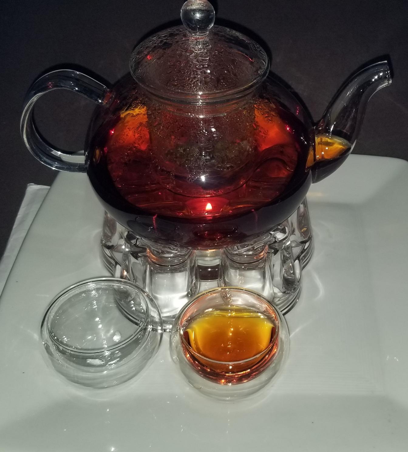 Jusalpha 11 PC-Glass Filtering Tea Maker Teapot with a Warmer and 6 Tea Cups Set (Version 2, 27-Oz) customer photo 1