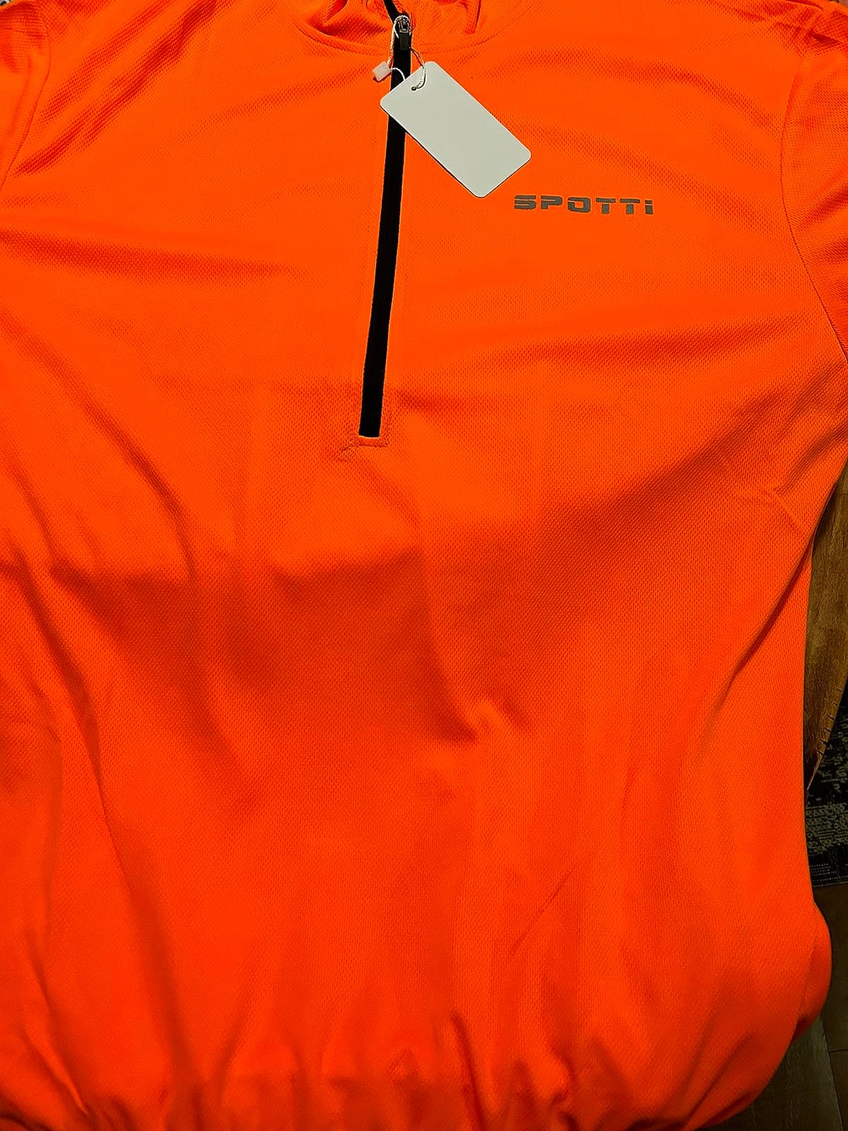 Spotti Men's Cycling Jersey Short Sleeve Half-Zip Bike Shirt, 4 Pockets customer photo 2