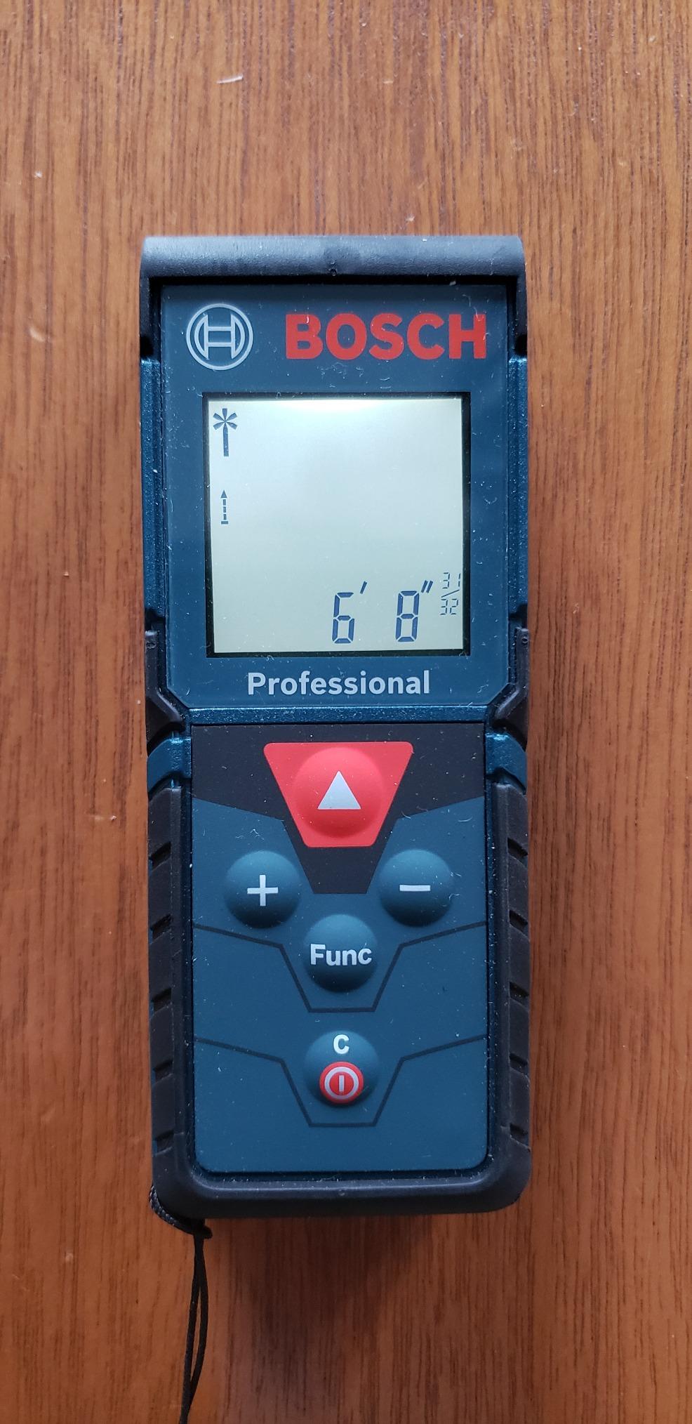 BOSCH GLM165-40 Blaze Pro 165 Ft. Laser Measure, Distance Measuring Laser, Backlit Display, Area and Volume Calculations, Indirect Measurement customer photo 1