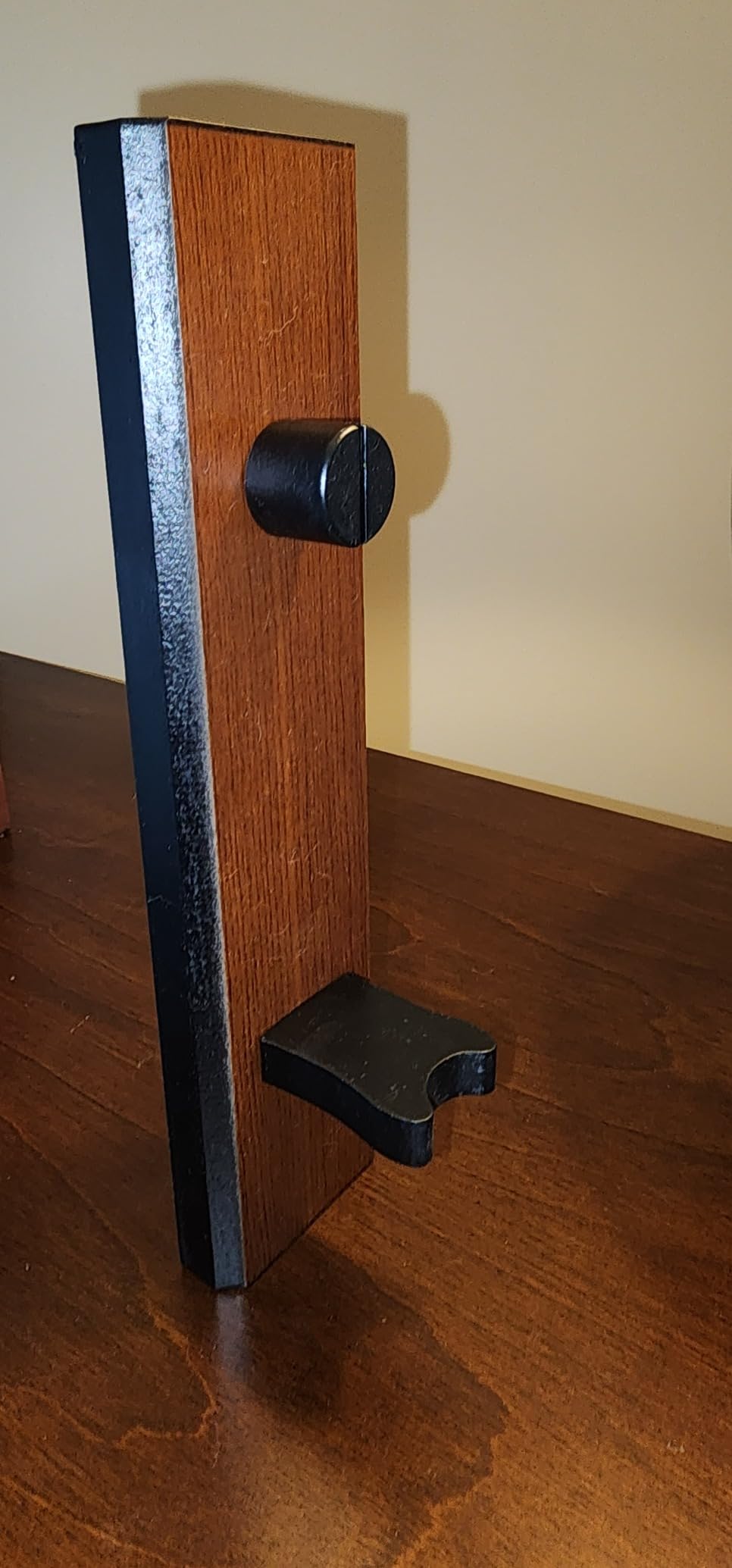 SZCO Wood Knife Display Stand 10.5 x 2.5 Inches - Black & Brown Horizontal Tabletop Showcase for Collections - Single Knife Holder for Home decor, kitchen decor & Collection Showcase customer photo 2