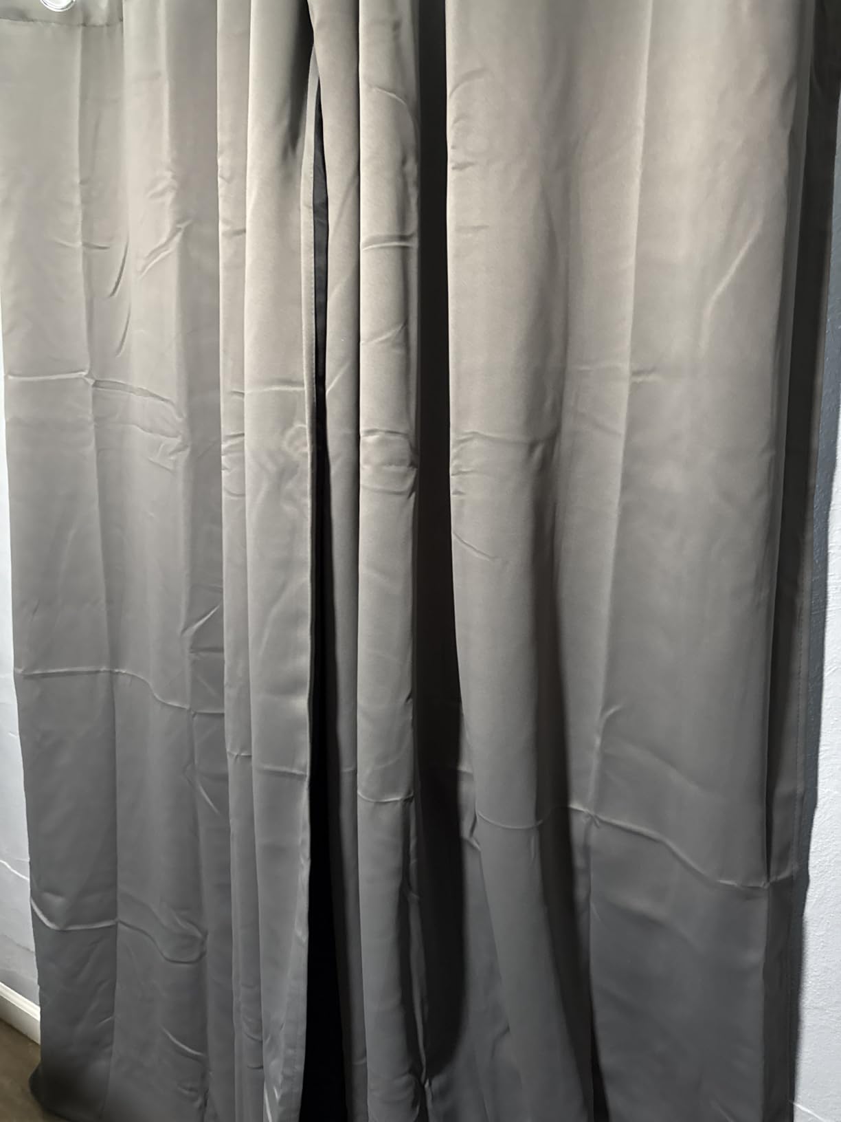 NICETOWN 100% Blackout Window Curtain Panels, Cold and Full Light Blocking Drapes with Black Liner for Nursery, 84 inches Drop Thermal Insulated Draperies (White, 2 Pieces, 52 Wide Each Panel) customer photo 2