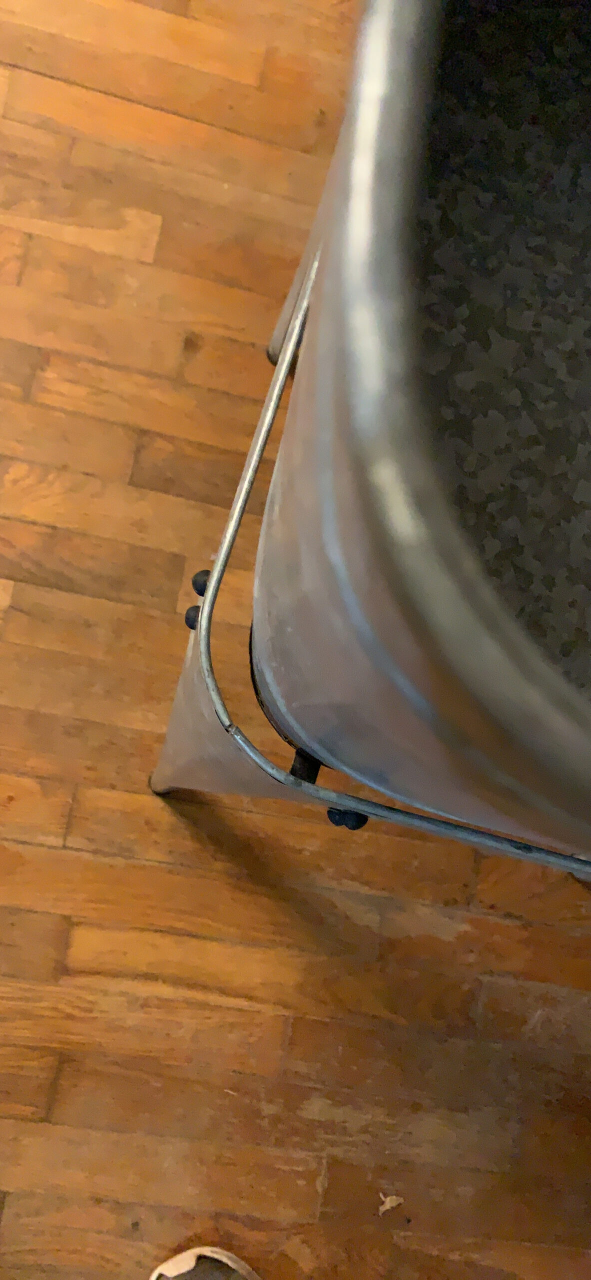 Benjara Multi Functional Galvanized Metal Tub on Stand, Gray customer photo 1