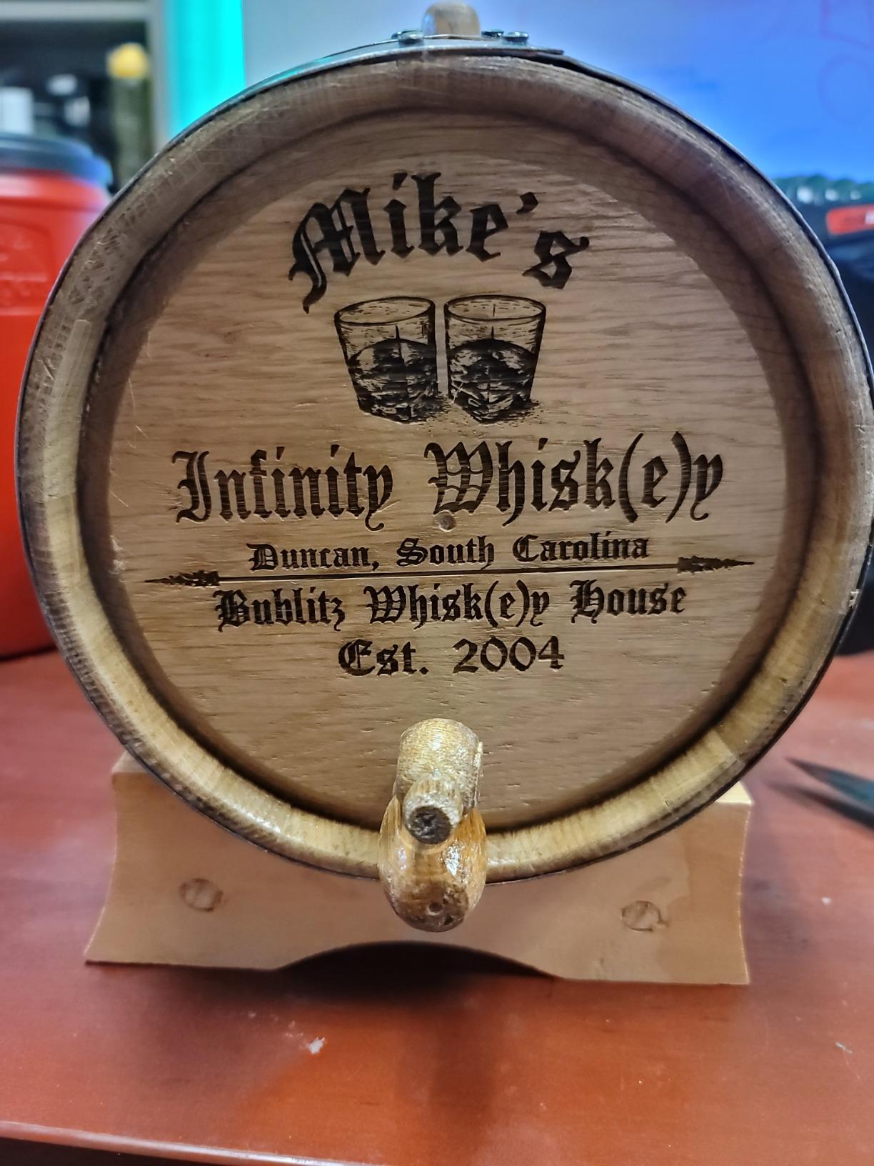 Custom Engraved and Personalized Mini Oak Aging Barrel for Whiskey, Wine, Scotch, Bourbon - Complete Aging Kit - 1 liter customer photo 1