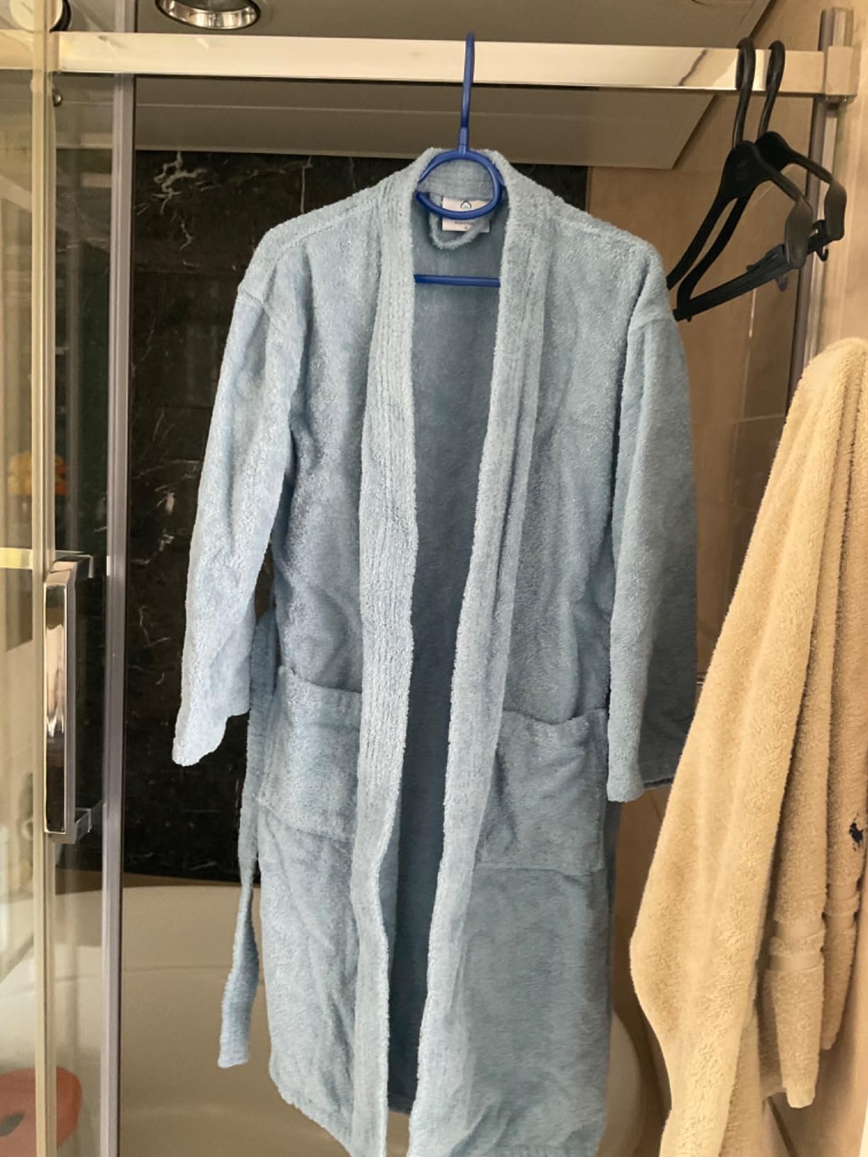Men's Turkish Terry Kimono Style Bathrobe - 100% Cotton Robe for Men - Comfortable & Absorbent - Soft & Cozy Wear customer photo 1