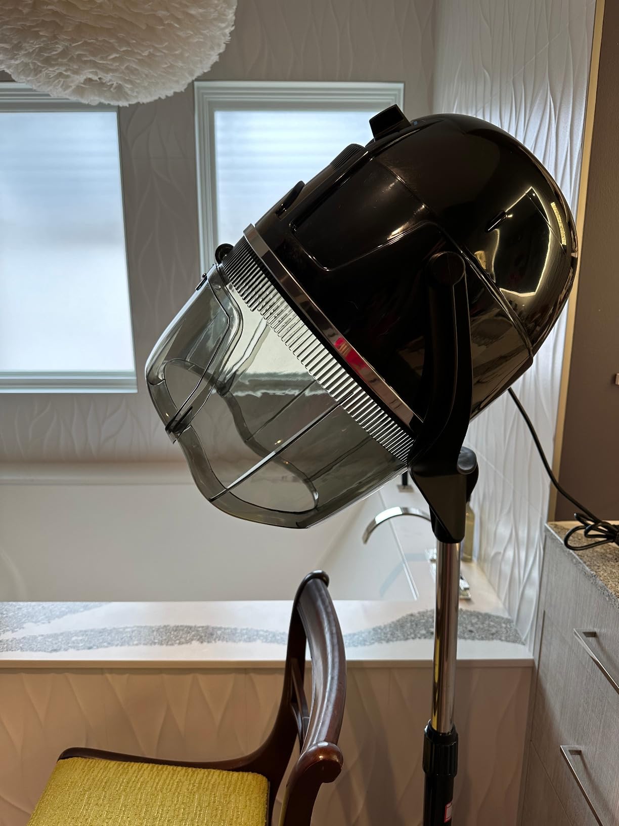 ZENY Stand Up Hair Dryer, 1300W Bonnet Dryer Adjustable Height | Stand Up, Rolling Wheels, adjustable time and temperature setting, low noise customer photo 1