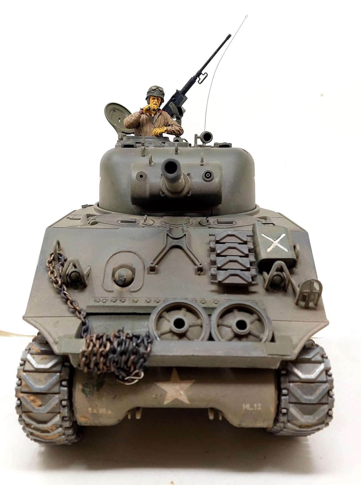 Modified TK7.0 Edition 1/16 2.4ghz Remote Control US M4A3 Sherman Tank Model(360-Degree Rotating Turret)(Steel Gear Gearbox)(3800mah Battery)(Metal Tracks &Sprocket Wheel & Idle Wheel) customer photo 2