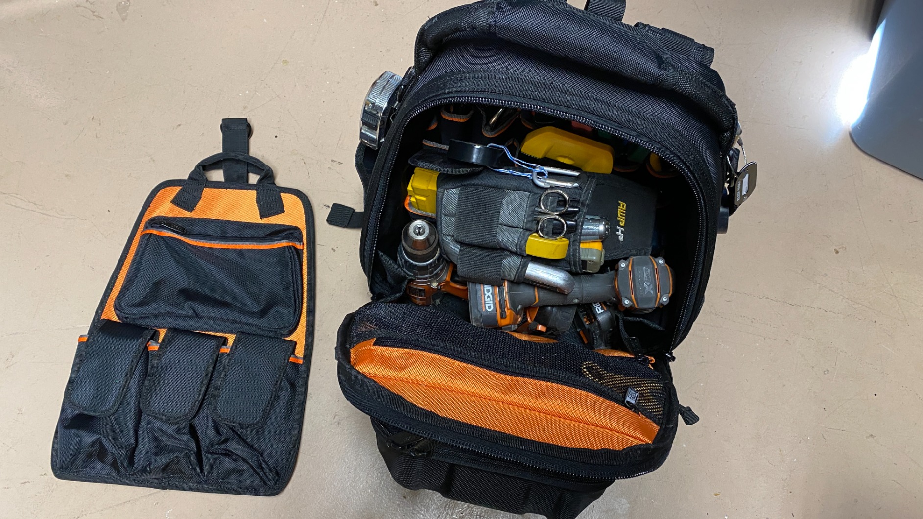 Klein Tools 55485 Tool Bag Backpack, 48 Pockets for Hand Tools, Waterproof Bottom, Removable Carrier customer photo 1