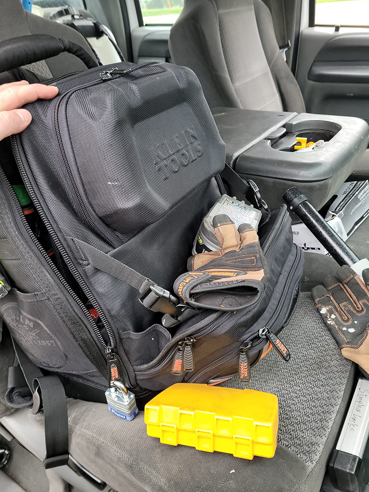 Klein Tools 55485 Tool Bag Backpack, 48 Pockets for Hand Tools, Waterproof Bottom, Removable Carrier customer photo 2