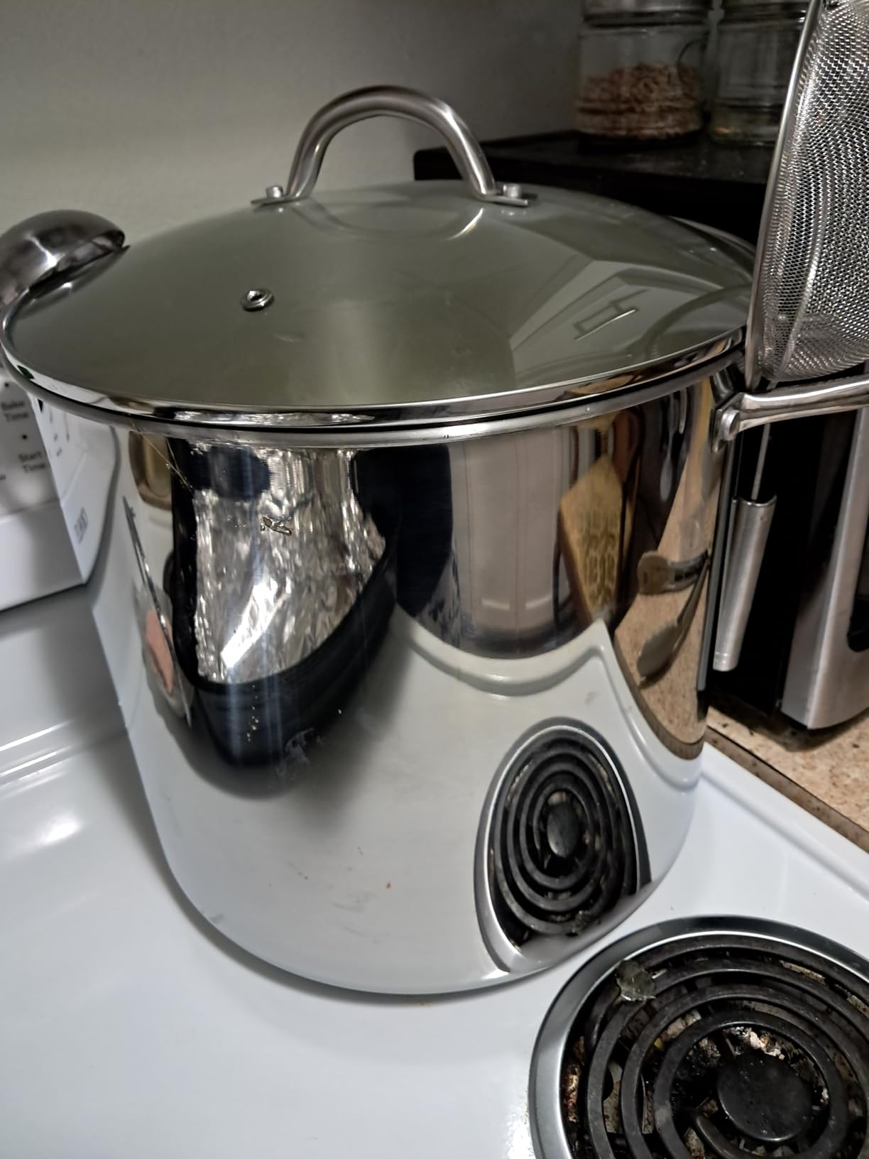 HOMICHEF Commercial Grade LARGE STOCK POT 20 Quart With Lid - Nickel Free Stainless Steel Cookware - Healthy Polished Stockpots - Heavy Duty Induction Soup Pot customer photo 1