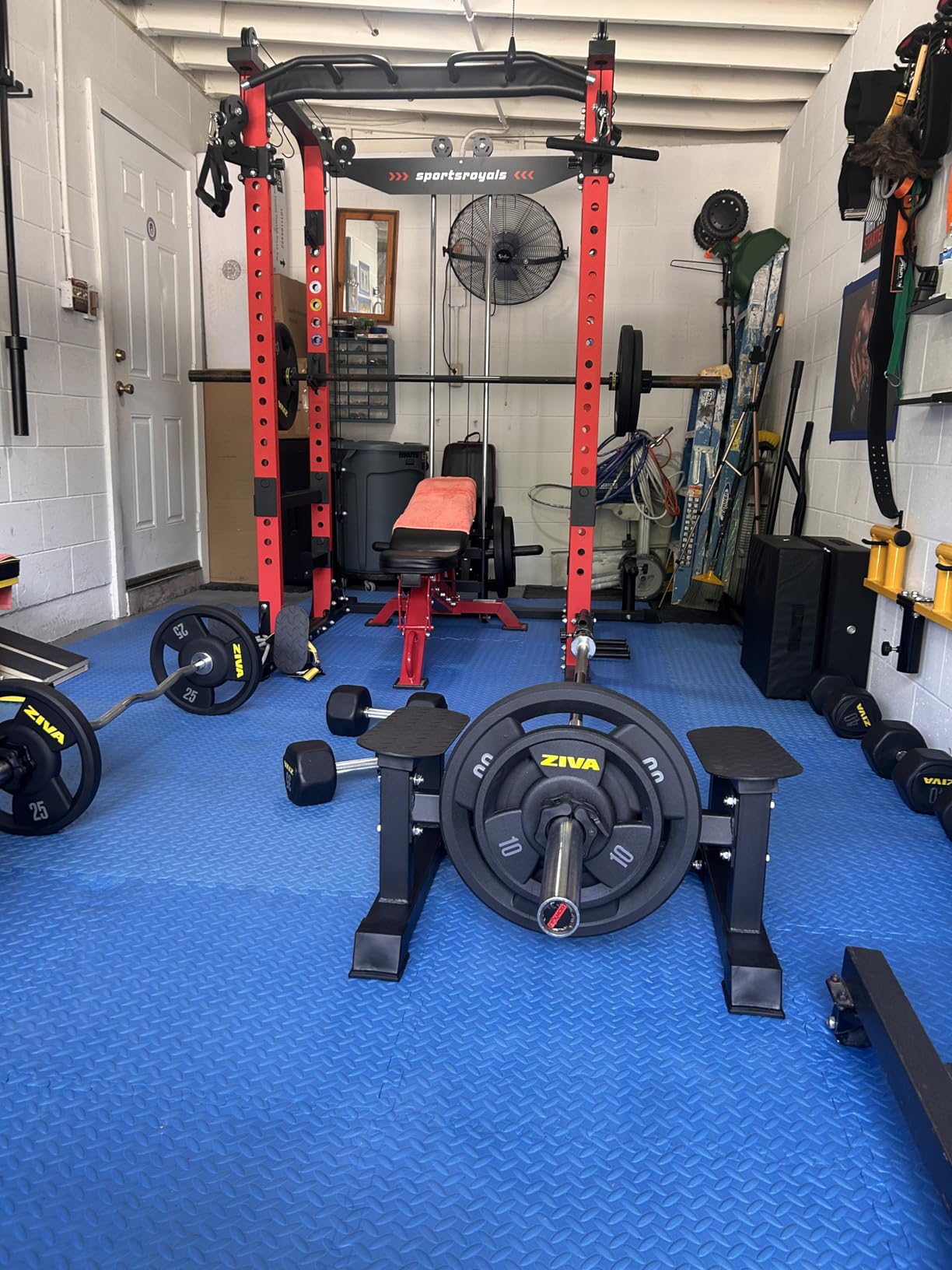 Titan Fitness T Bar Rowing Platform, Elevated/Angled Design for Rows at a Deficit, T Bar Row Platform with Diamond-Plated Footplates, T Bar Platform with Protective UHMW Strip, Non-Slip Rubber Feet customer photo 2