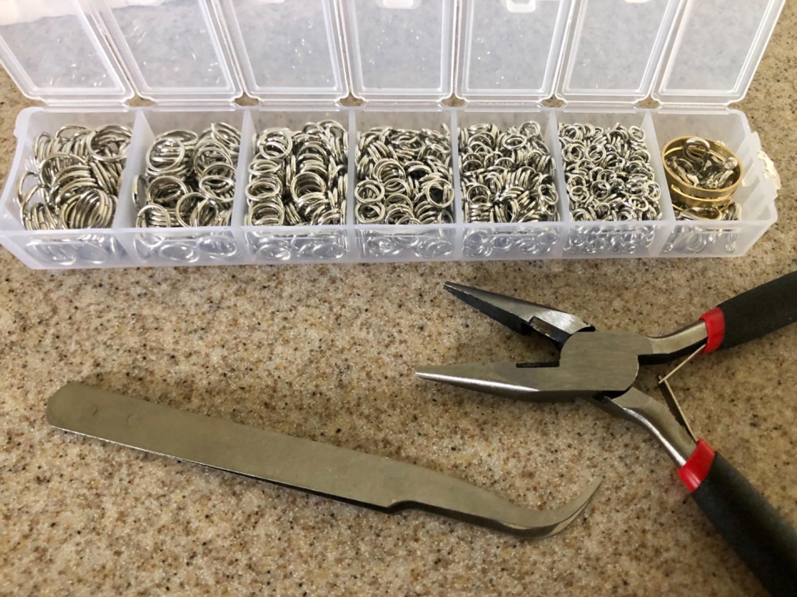 Paxcoo 1500Pcs Silver Jump Rings with Lobster Clasps and Jewelry Pliers for Jewelry Making Supplies Findings and Necklace Repair customer photo 1