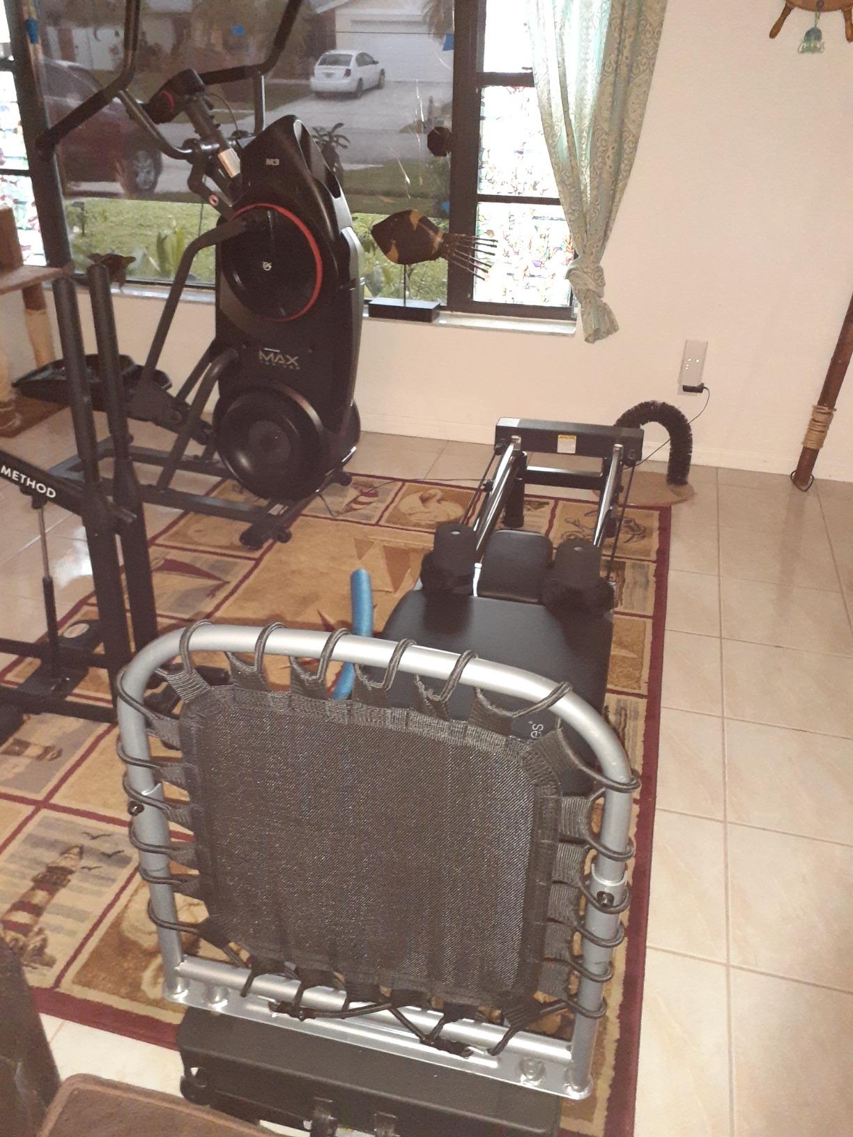 Stamina Products AeroPilates Reformer Plus 379, Pilates Home Gym Equipment with Cardio Rebounder, Padded Foot Bar, 4 Resistance Cords, and Workout DVDs customer photo 1