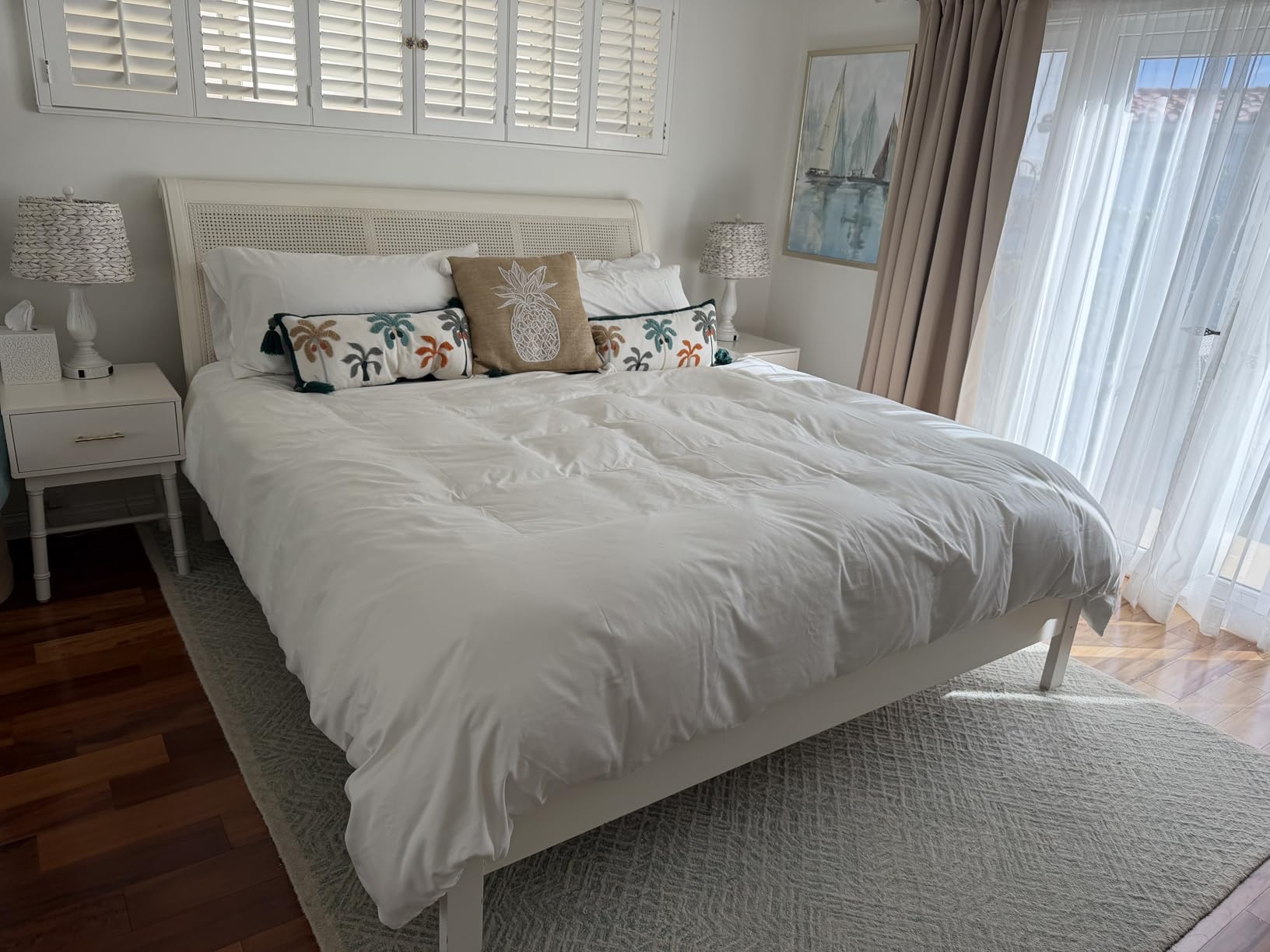California Design Den Luxury Queen Duvet Cover Set, White - 400 Thread Count 100% Cotton Sateen customer photo 1