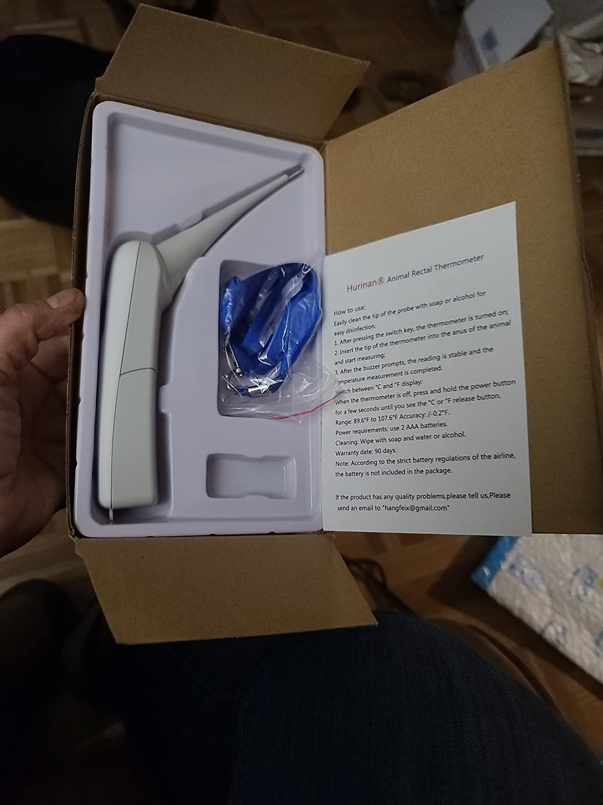 Animal Electronic Thermometer Pet Thermometer Digital Thermometer is a Fast Rectal Thermometer for Dogs, Horse, Cats, Pigs, Sheep customer photo 2