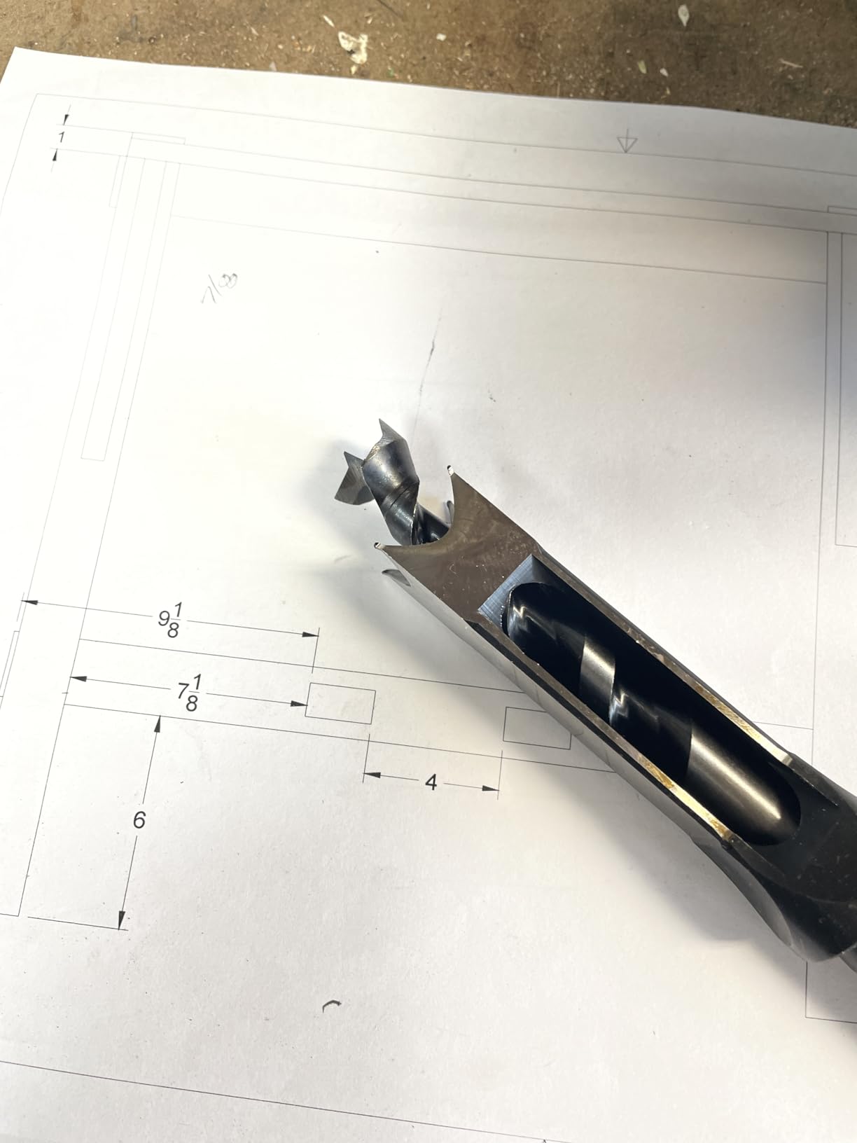 Square Hole Drill Bit, Steel Hardness Sharp Mortising Chisel Set 1/2-Inch, 1/4-Inch, 3/4inch, 3/8-Inch, 5/8-Inch, 5/16-Inch, 9/16-Inch Woodworking Mortiser Drill Bit-7pcs customer photo 2