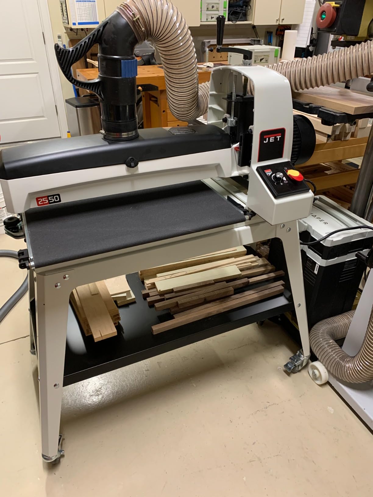 JET 25-Inch Drum Sander, Open Stand, 1-3/4 HP, 115V 1Ph (JWDS-2550) customer photo 1