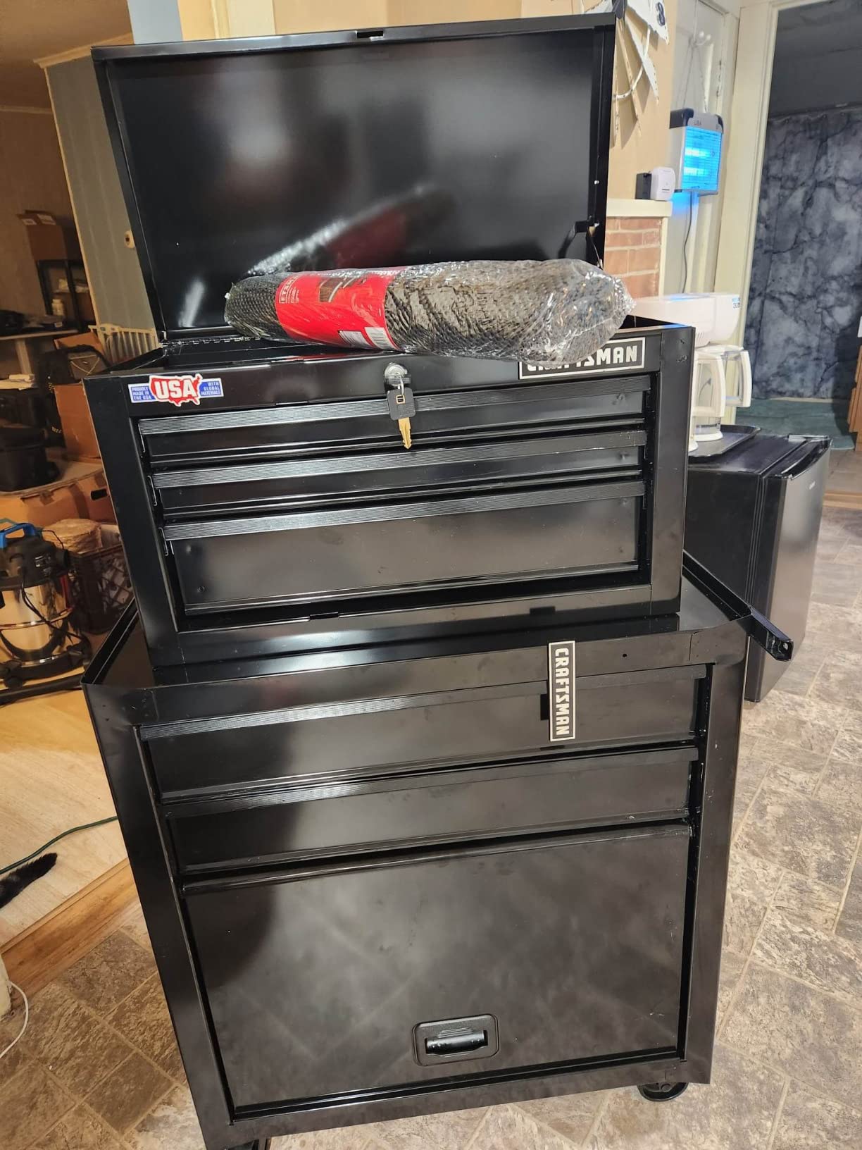 CRAFTSMAN Tool Chest Combo with Drawer Liner Roll, 26-Inch, Rolling, 5 Drawer, Black (CMST82763BK) customer photo 1
