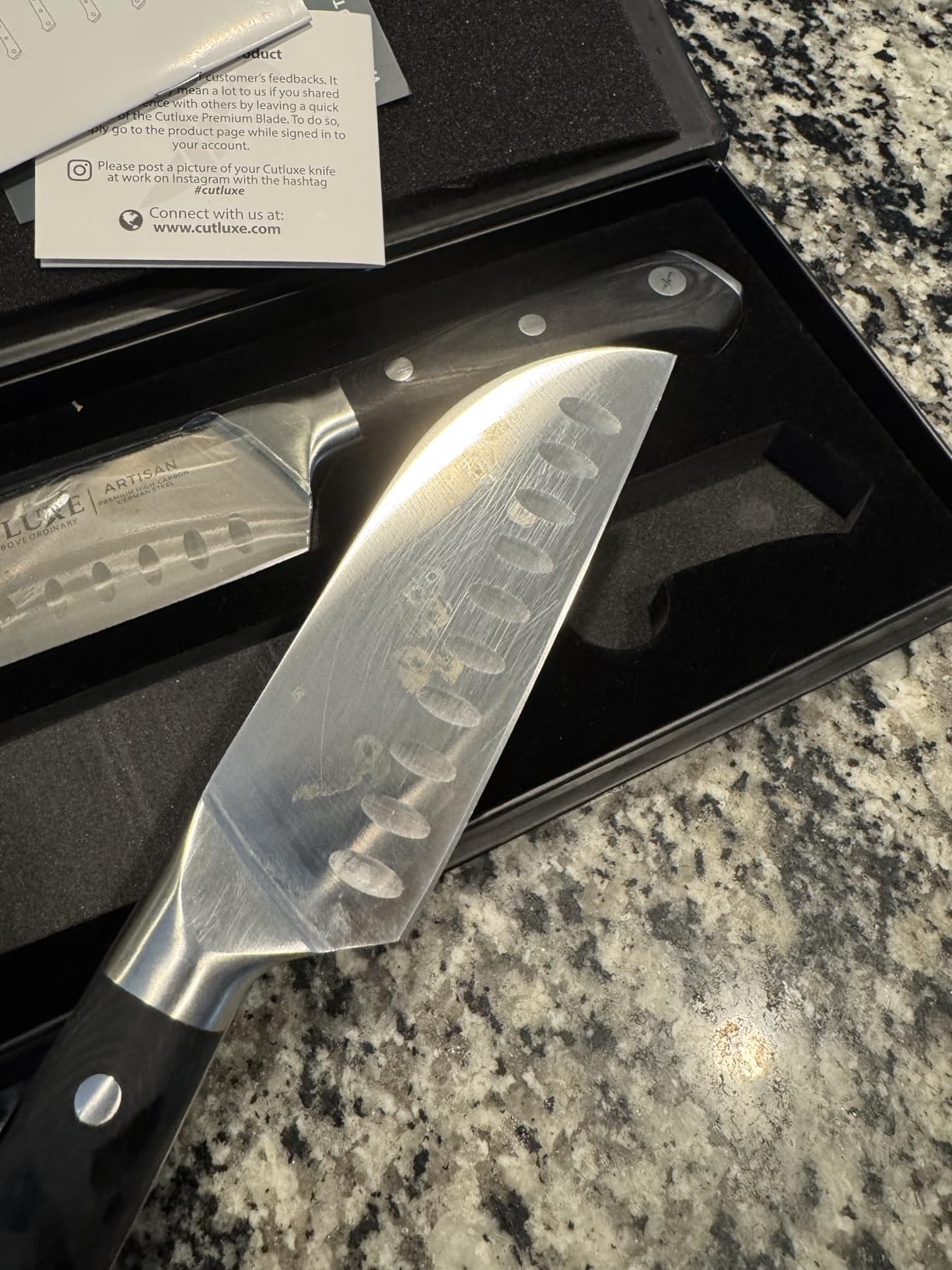 Cutluxe Santoku Knife, 7