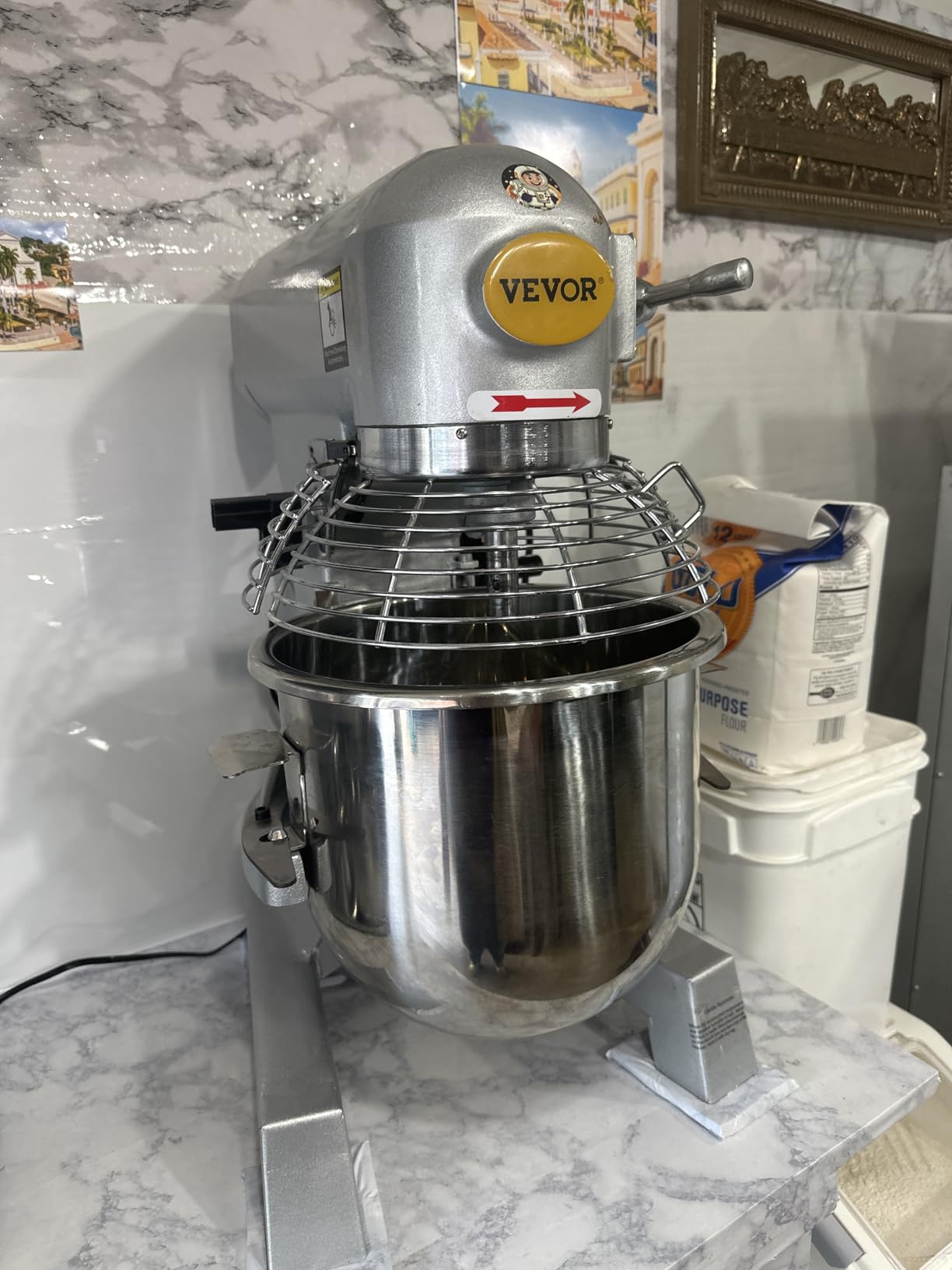 Happybuy 20Qt Commercial Food Mixer with Timing Function, 1100W Stainless Steel Bowl, 3 Speeds Adjustable customer photo 1