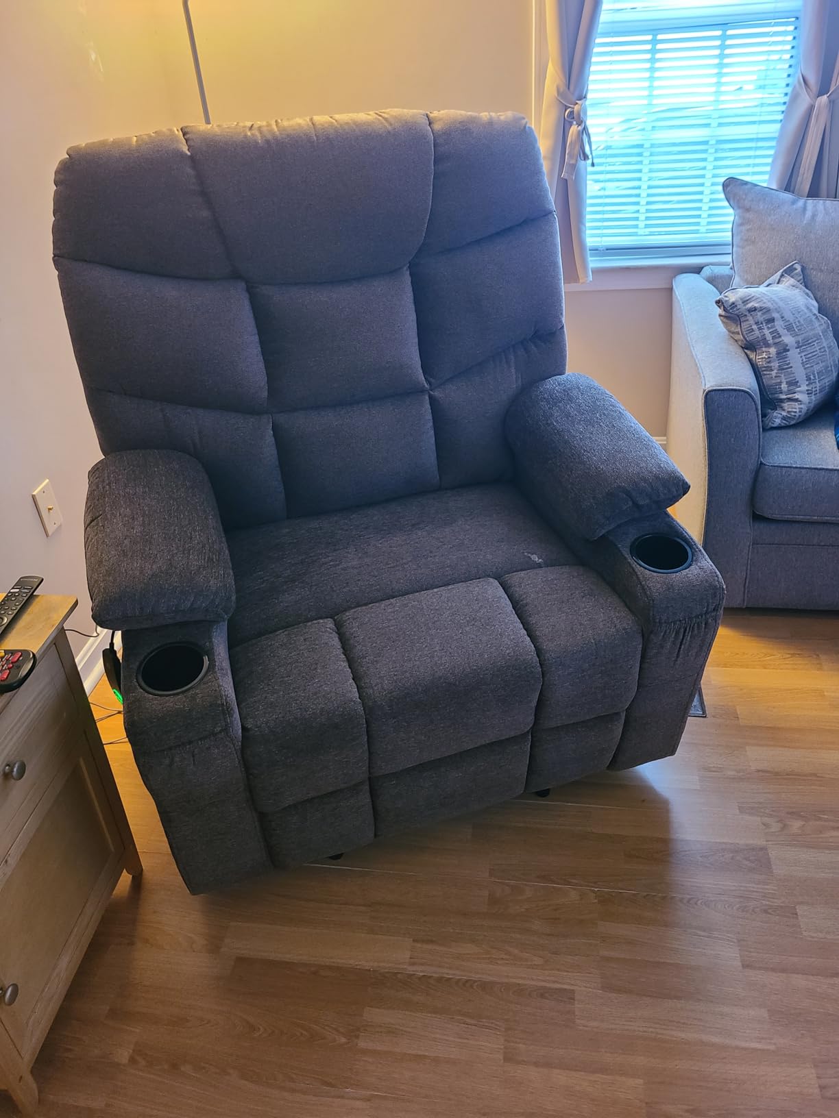 MCombo Power Lift Recliner Chair for Elderly, Fabric 7287 (Brown, Medium) | Assist with Standing, 140° Recline, 4.7