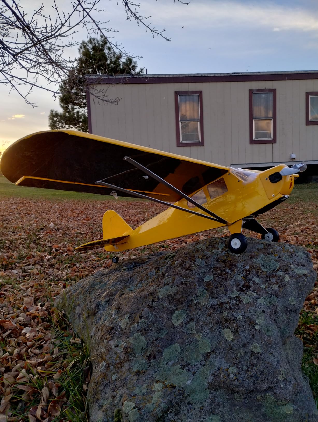 Upgrade Piper Cub J3 Model Aircraft, 47'' Laser Cut Balsa Wood RC Airplane Kits to Build, DIY Vintage Airplane Model for Adults (KIT+Motor+ESC+Servo+Covering) customer photo 2