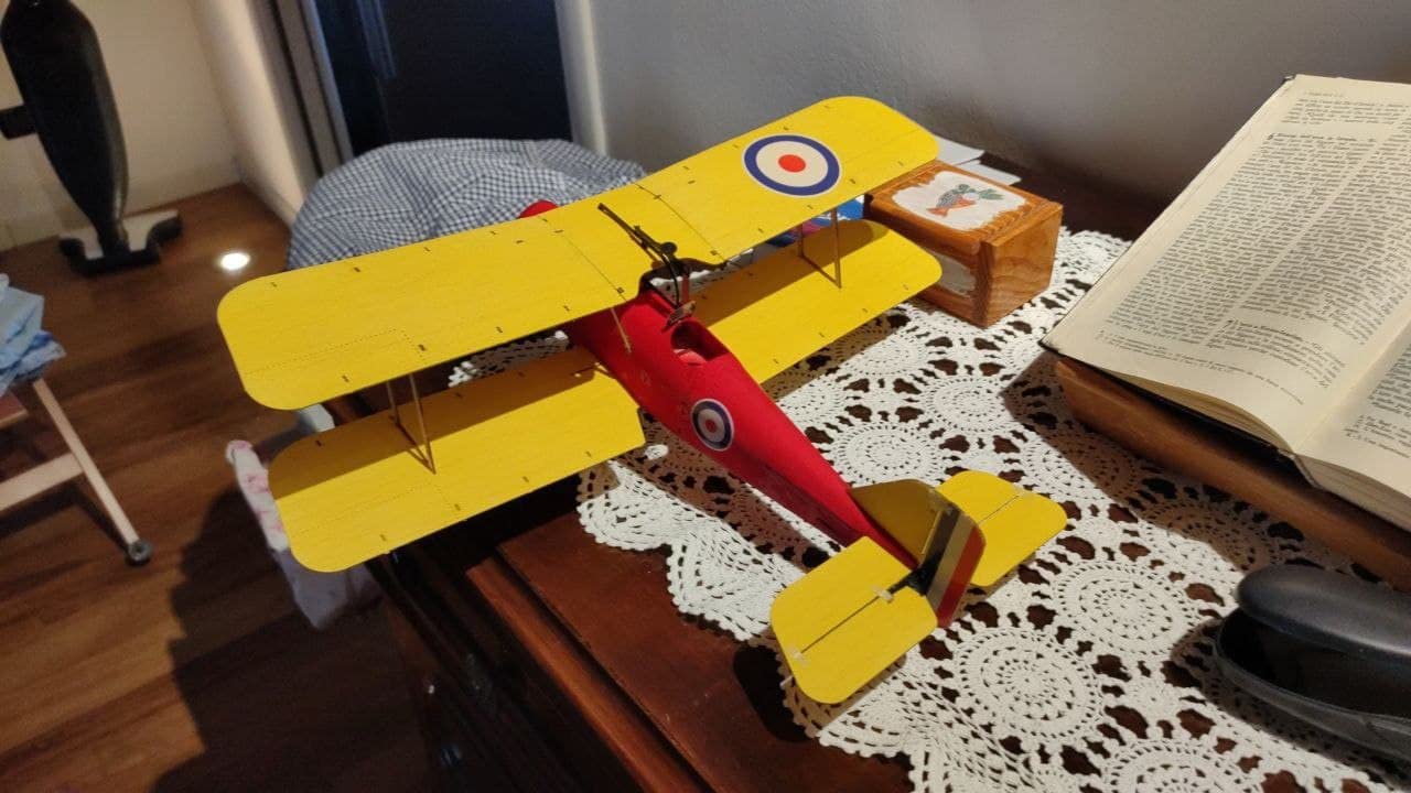Viloga Micro Balsa Wood Model Airplane SE5A Biplane, 14.8'' Wingspan Laser Cut Unassembled Model Airplanes Kits to Build for Adults, DIY Mini RC Plane for Indoor Fly (KIT+Motor+ESC+Servos) customer photo 1