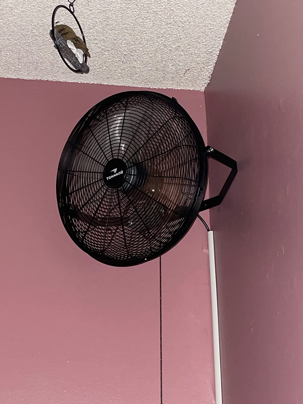 Tornado - 18 Inch High Velocity Industrial Wall Fan with TEAO Enclosure Motor - 4000 CFM - 3 Speed - 6.5 FT Cord - Industrial, Commercial, Residential Use - UL Safety Listed customer photo 2