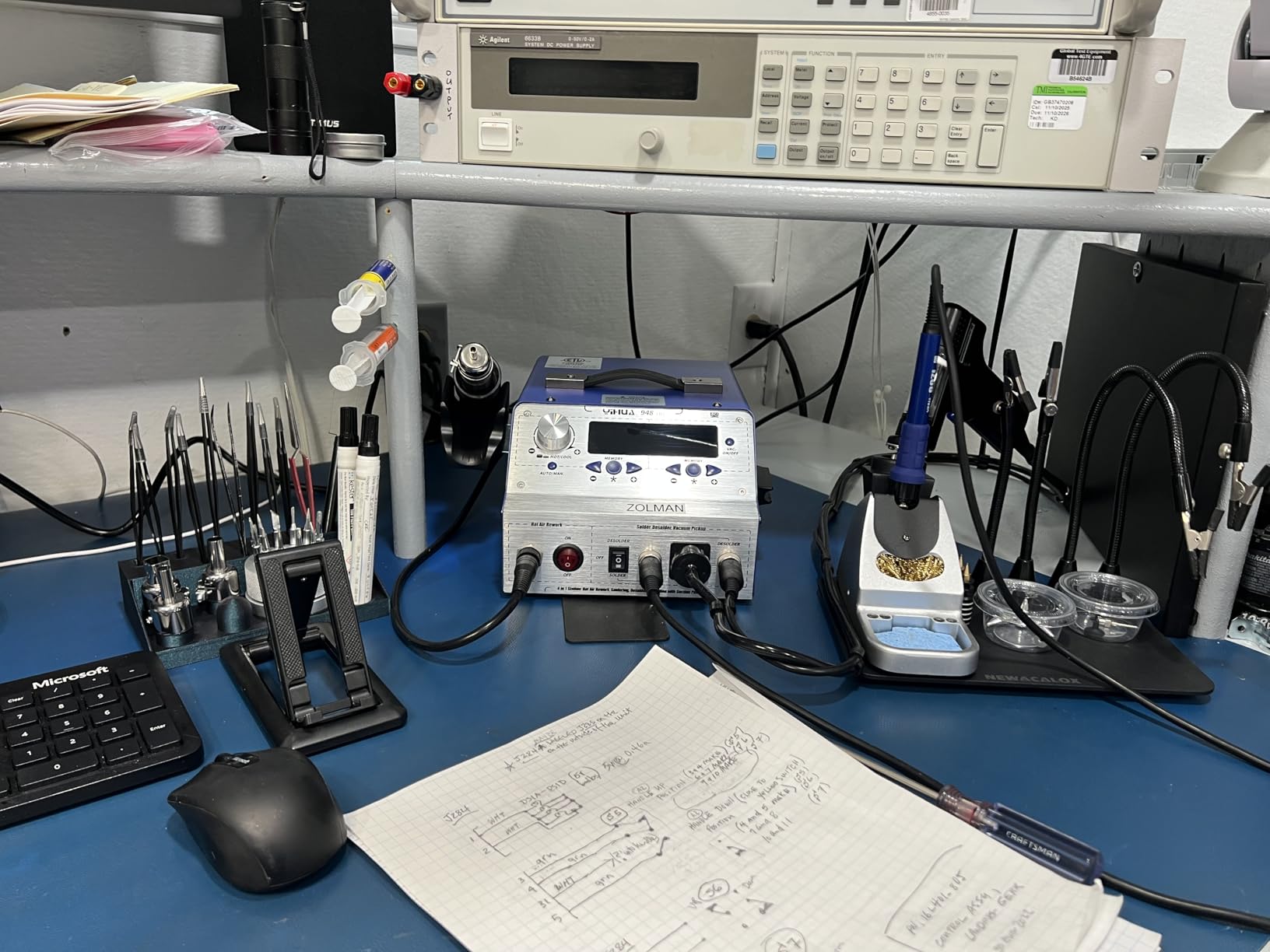 YIHUA 948-II 4 in 1 Hot Air Rework Soldering Iron and Desoldering Suction Tin Gun Station with Suction Pick Up Pen customer photo 1