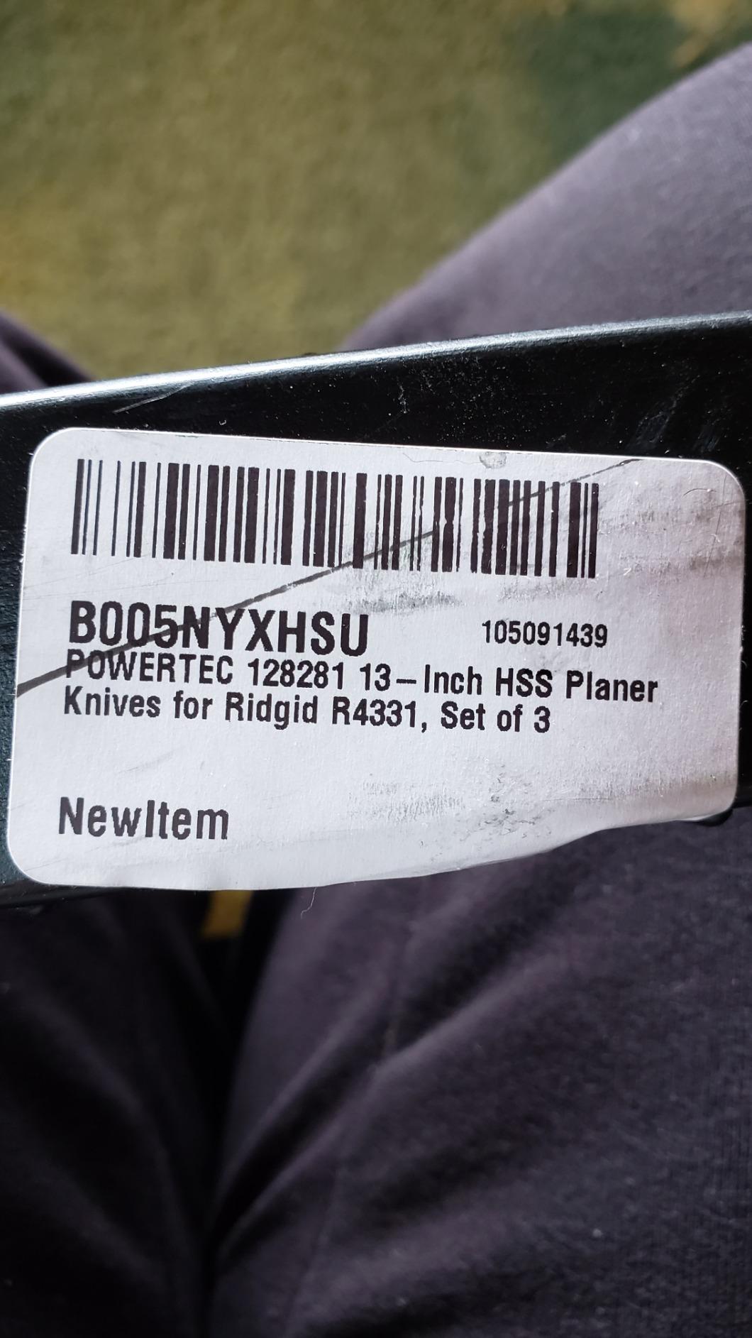 POWERTEC 13 Inch Planer Blades for RIDGID R4330, TP1300LS Planer, Replacement for AC20502 Planer Knives, Set of 6 (12828DD) customer photo 1