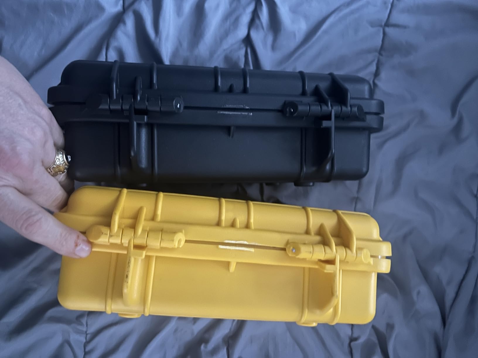 MEIJIA Portable All Weather Waterproof Protective Hard Case, Small Camera Case, Dry Case with Customizable Foam, Fit Use of Drones, Camera, Equipments, 11.65 x8.35x3.78 customer photo 1
