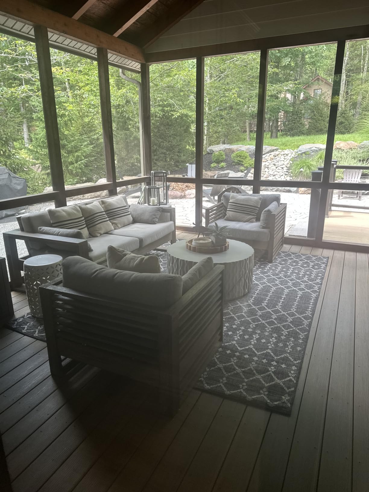 JONATHAN Y Moroccan Geometric Indoor Outdoor Area Rug 8X10 Natural/Black, Ourika Textured Weave for Backyard, Patio, Porch, Easy-Cleaning, High Traffic, Pet-Friendly, Non-Shedding (SMB108D-8) customer photo 2