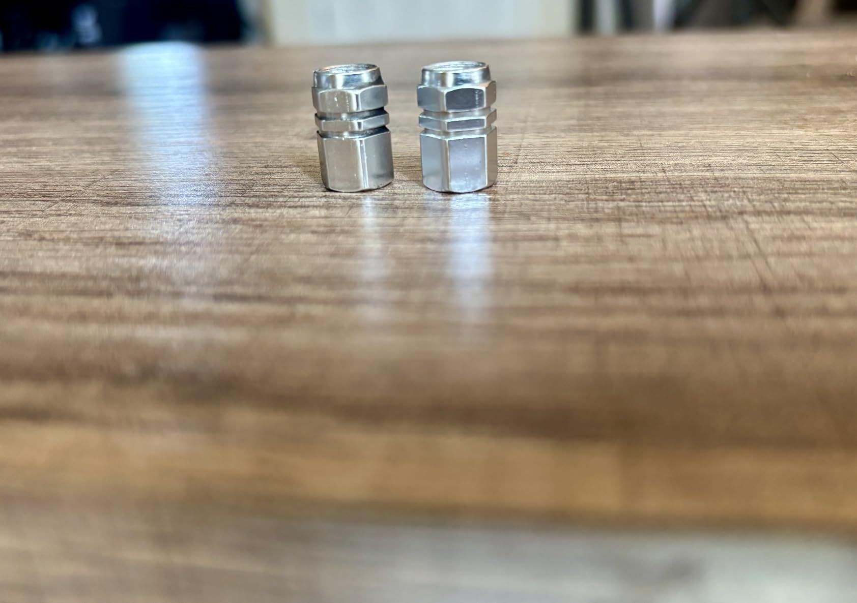 Tire Valve Caps (12 Pack) Heavy-Duty Stem Covers | Dust Proof, with O Rubber Seal | Hexagon Design | Outdoor, All-Weather, Leak-Proof Air Protection | Light-Weight Universal Aluminum Alloy (Silver) customer photo 1